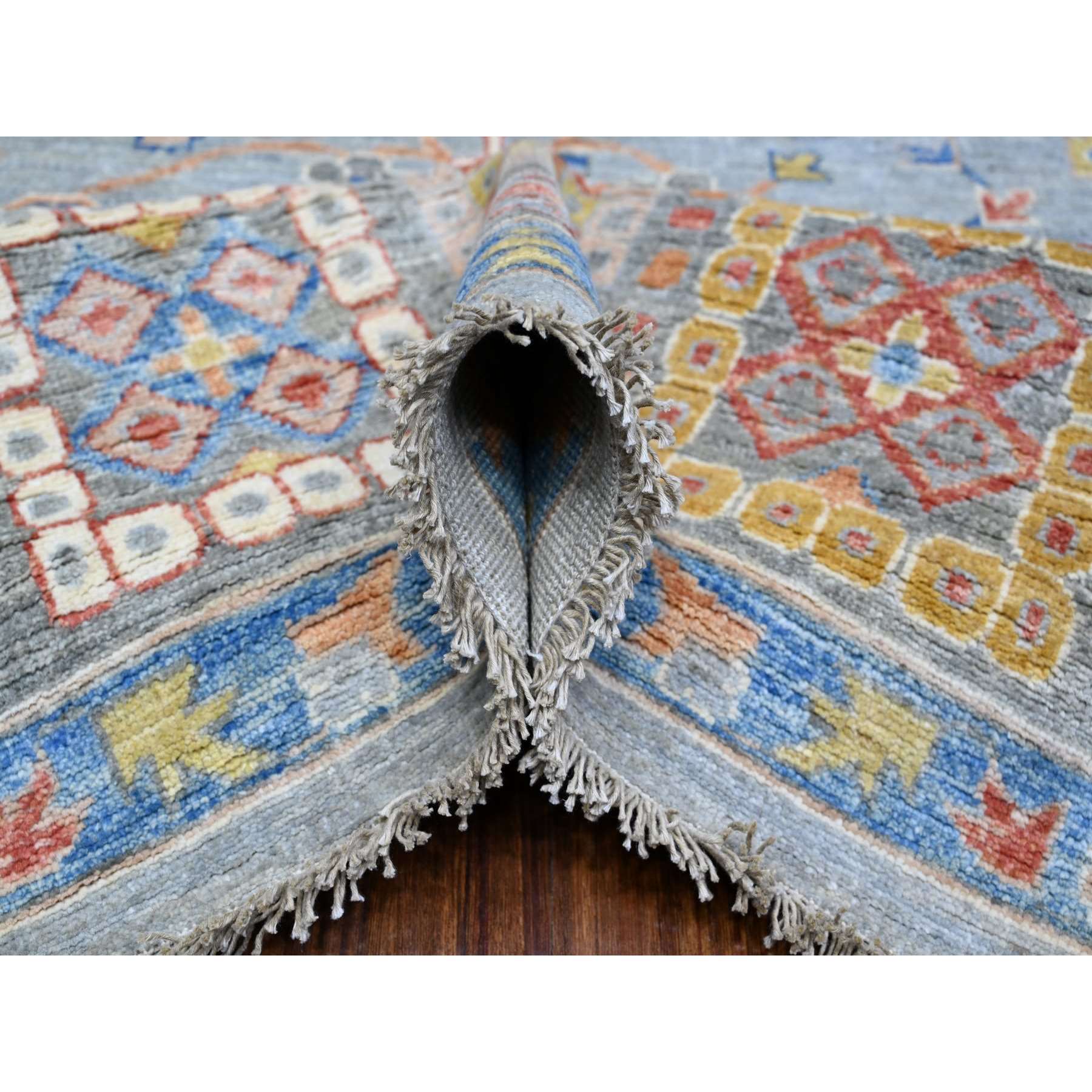 Oushak-And-Peshawar-Hand-Knotted-Rug-443645