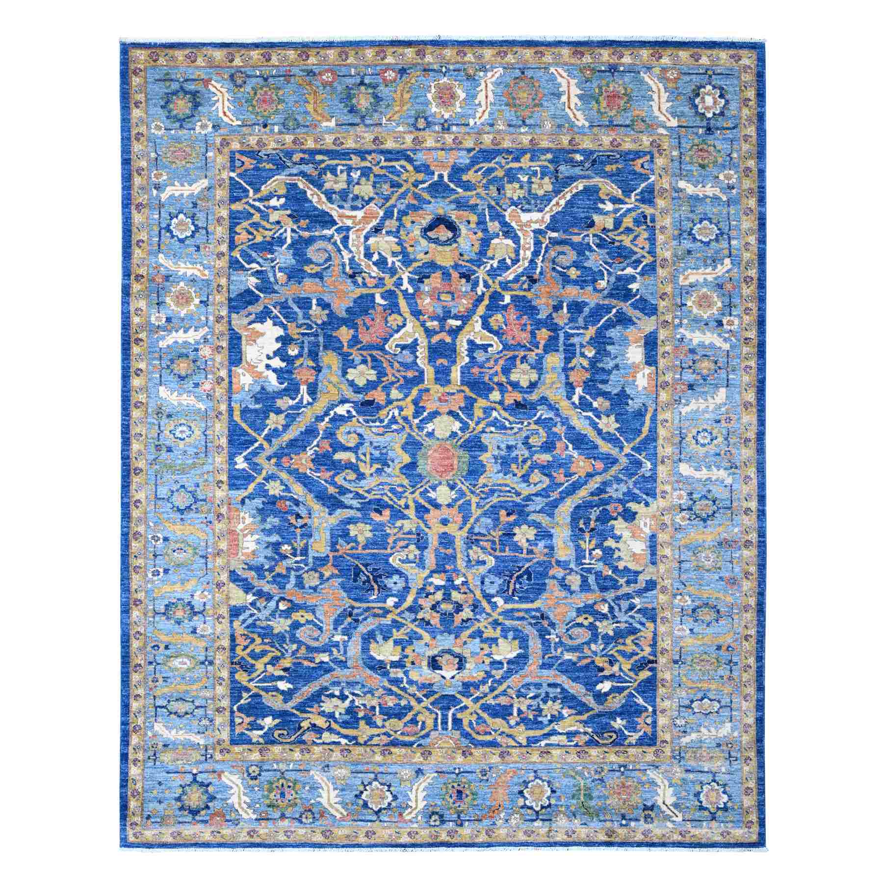 Oushak-And-Peshawar-Hand-Knotted-Rug-443650