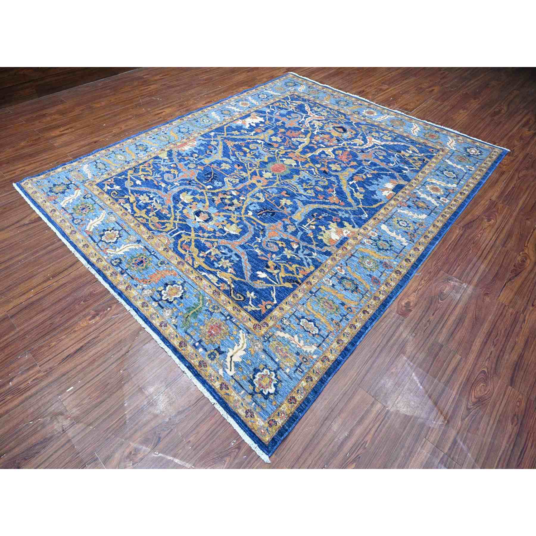 Oushak-And-Peshawar-Hand-Knotted-Rug-443650