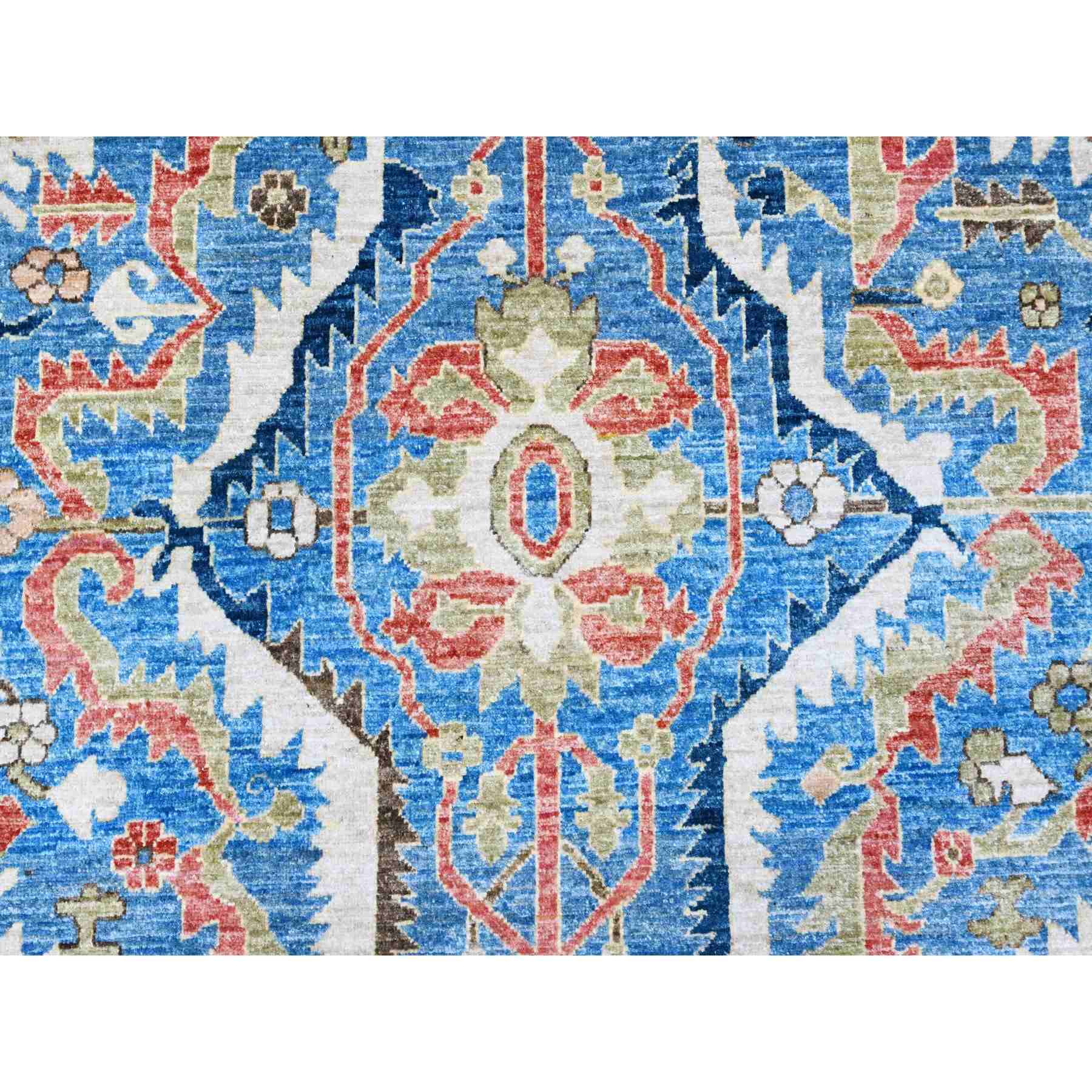 Oushak-And-Peshawar-Hand-Knotted-Rug-443655