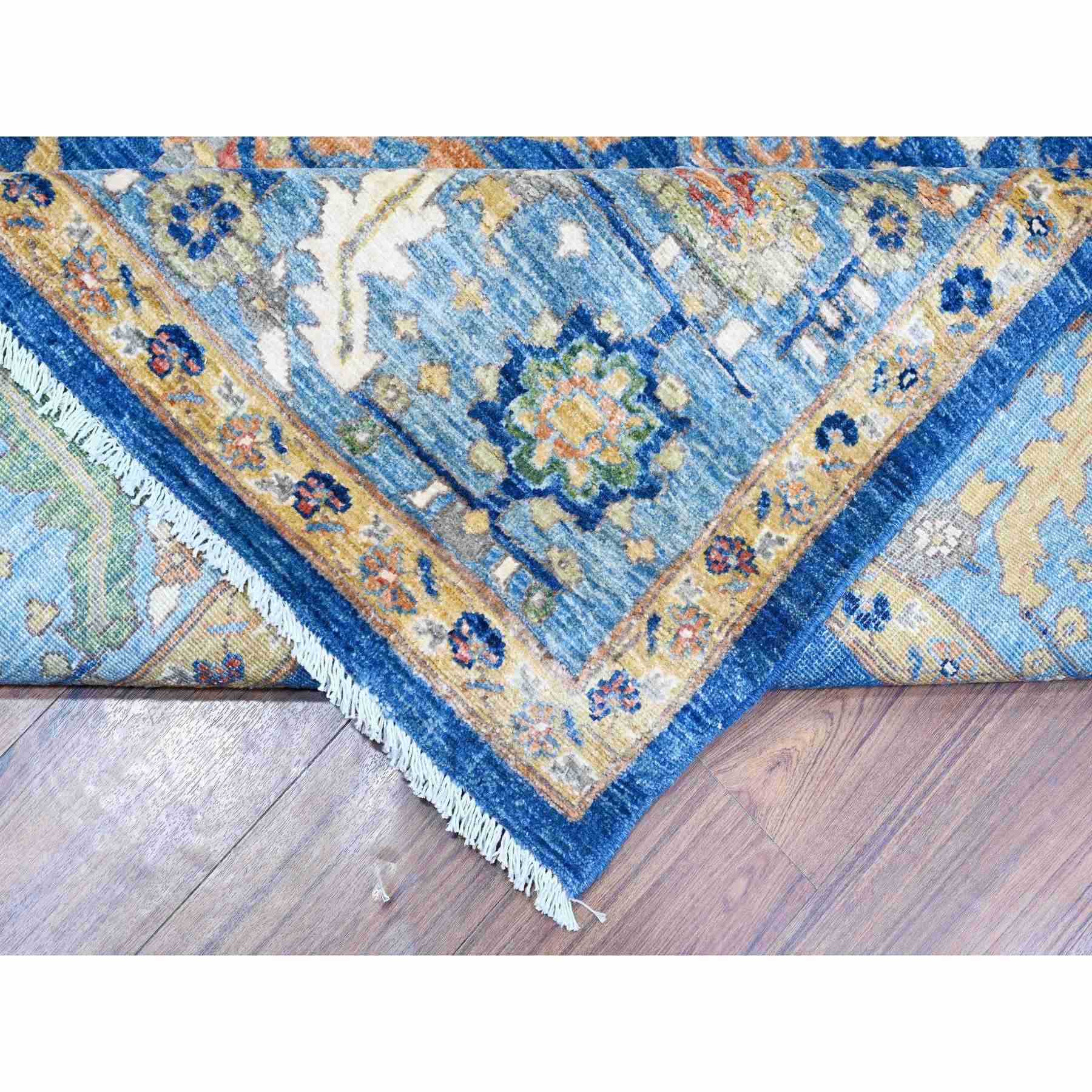 Oushak-And-Peshawar-Hand-Knotted-Rug-443665