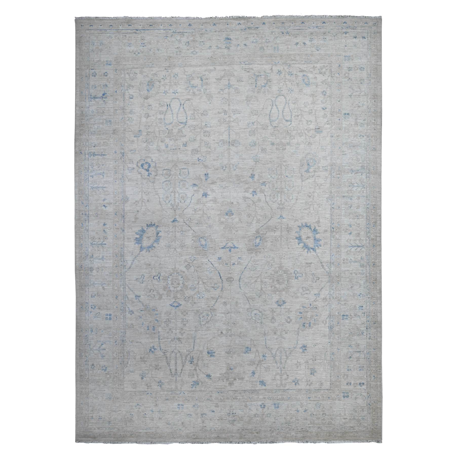 Oushak-And-Peshawar-Hand-Knotted-Rug-443710