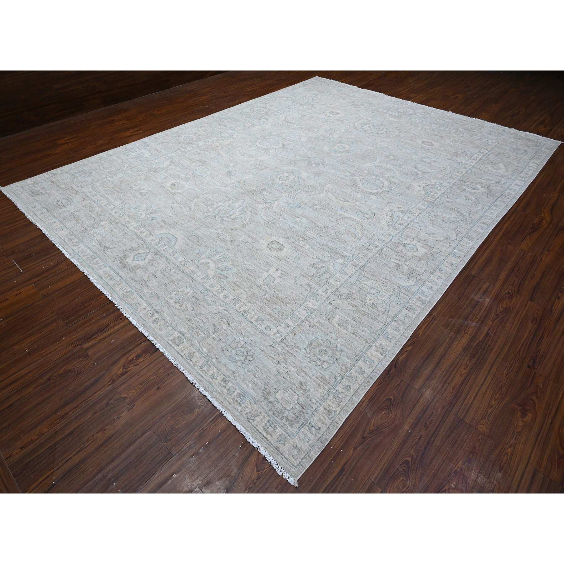 Oushak-And-Peshawar-Hand-Knotted-Rug-443715