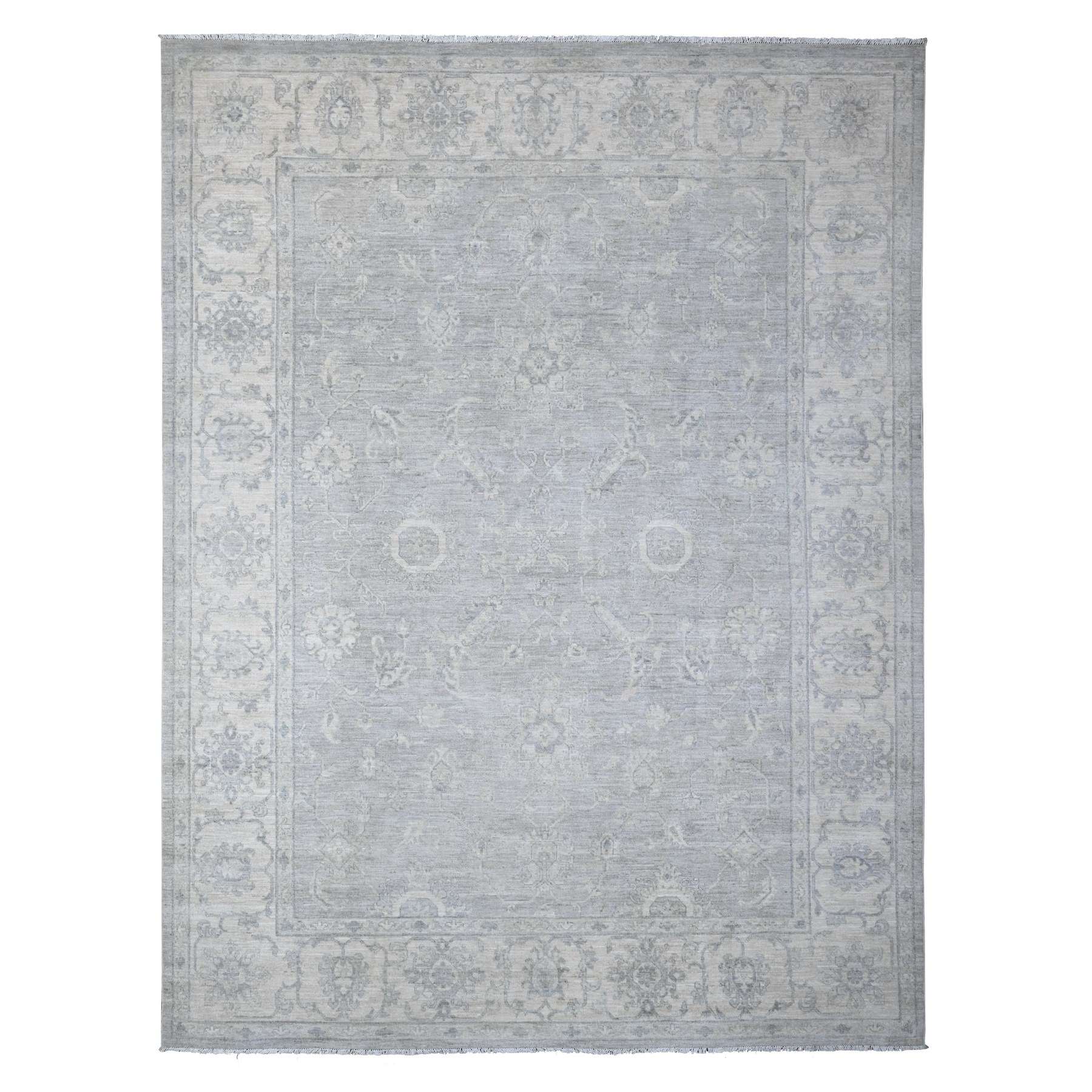 Oushak-And-Peshawar-Hand-Knotted-Rug-443735