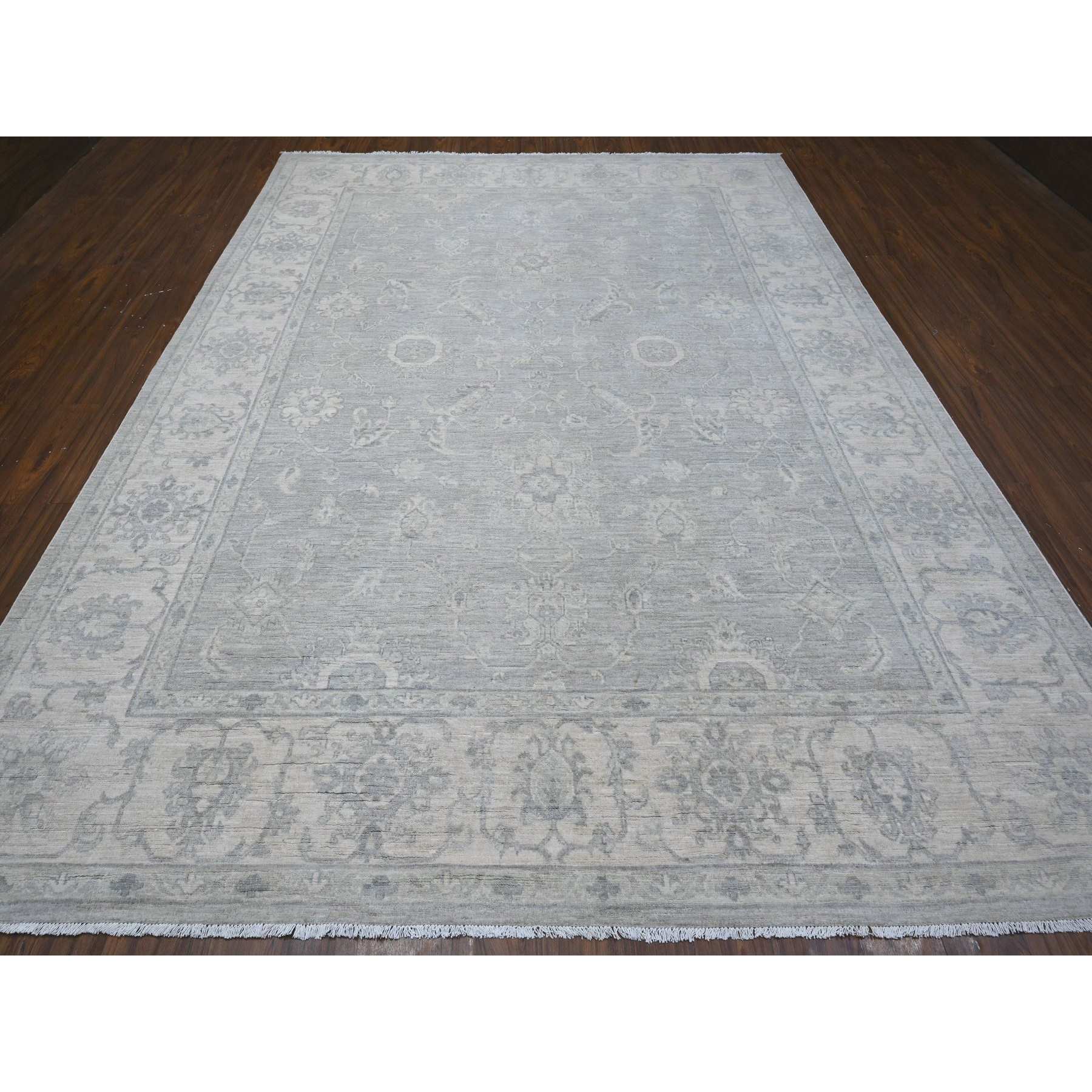 Oushak-And-Peshawar-Hand-Knotted-Rug-443735