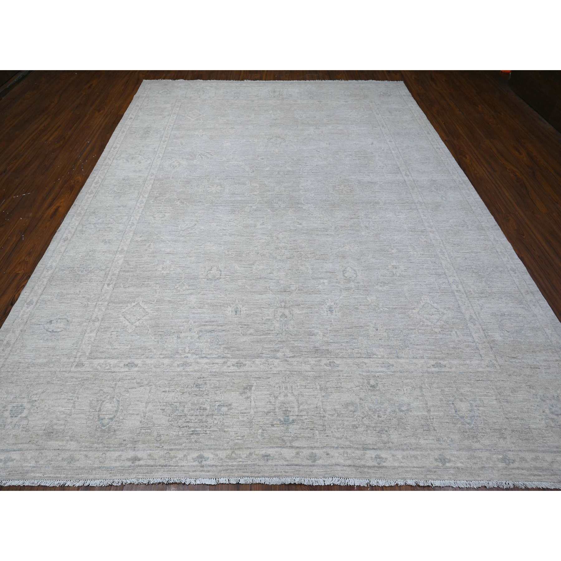 Oushak-And-Peshawar-Hand-Knotted-Rug-443745