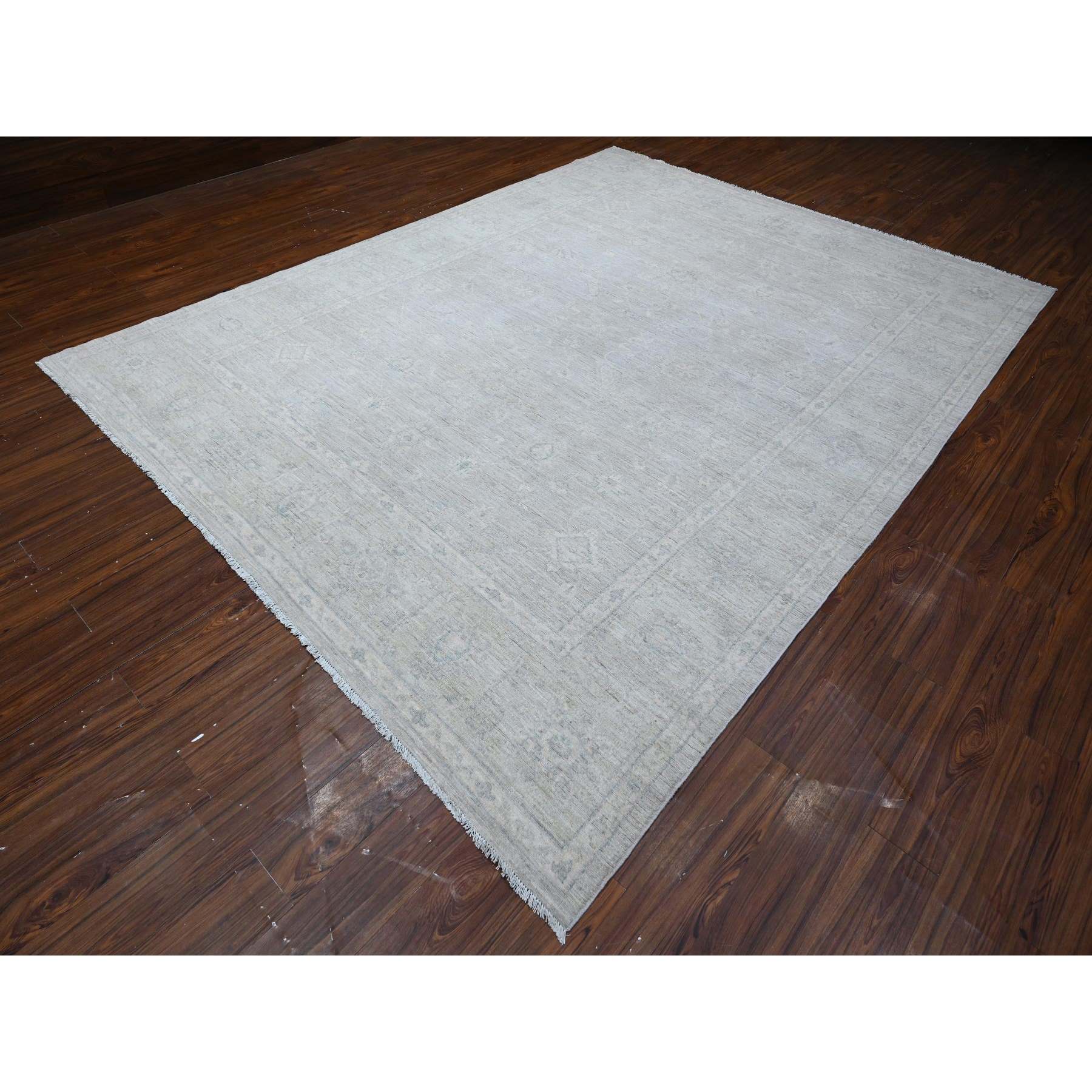 Oushak-And-Peshawar-Hand-Knotted-Rug-443745