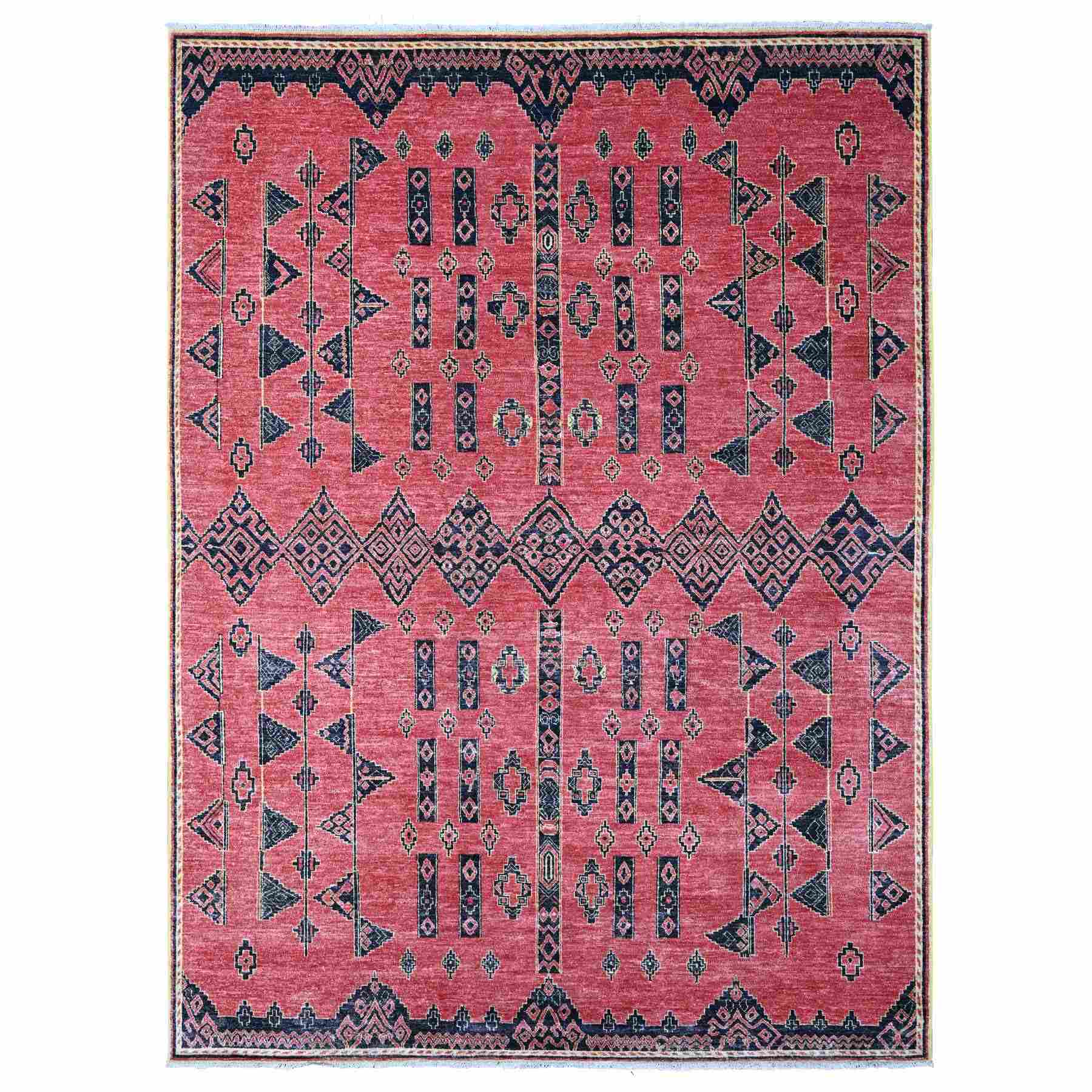 Oushak-And-Peshawar-Hand-Knotted-Rug-443750