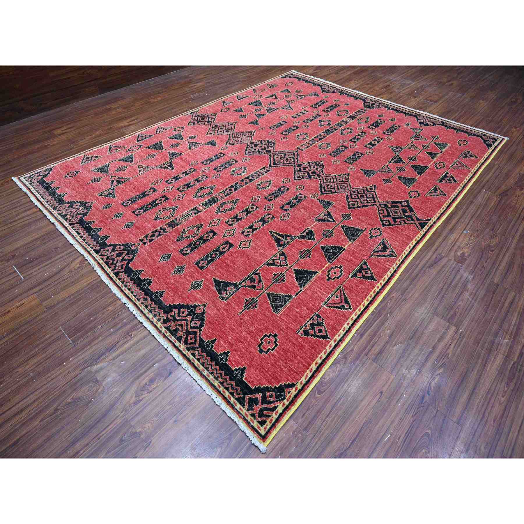 Oushak-And-Peshawar-Hand-Knotted-Rug-443750