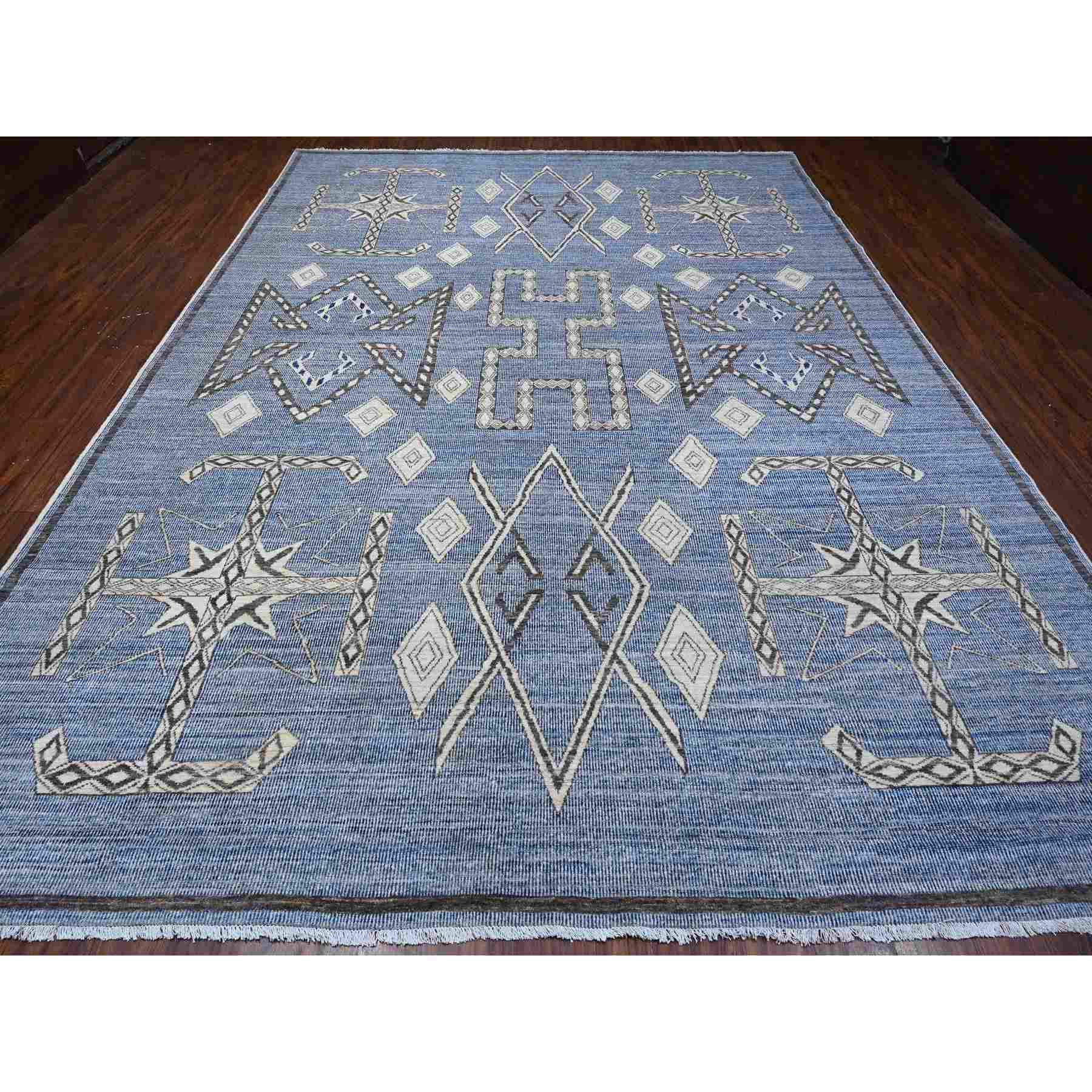 Oushak-And-Peshawar-Hand-Knotted-Rug-443755