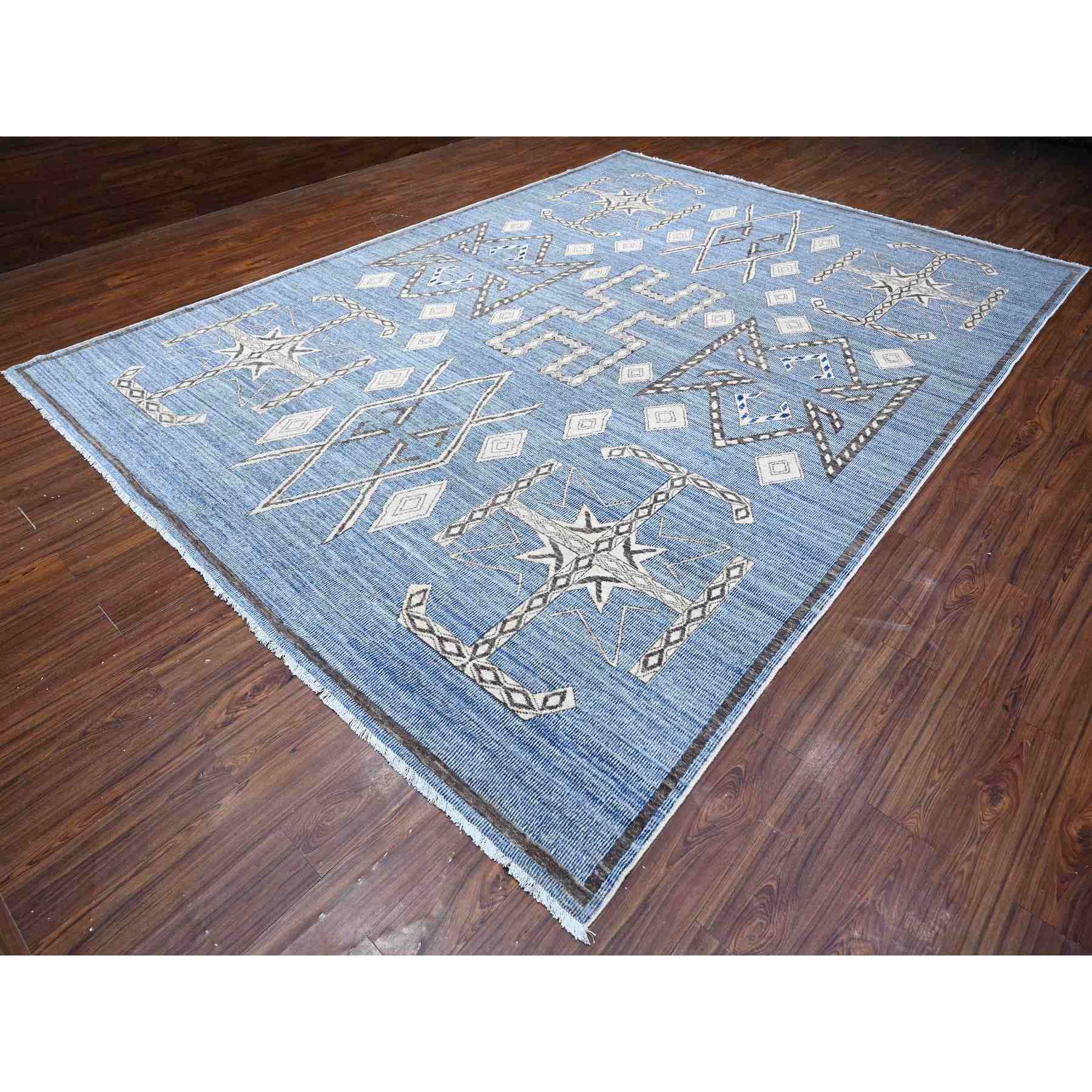Oushak-And-Peshawar-Hand-Knotted-Rug-443755