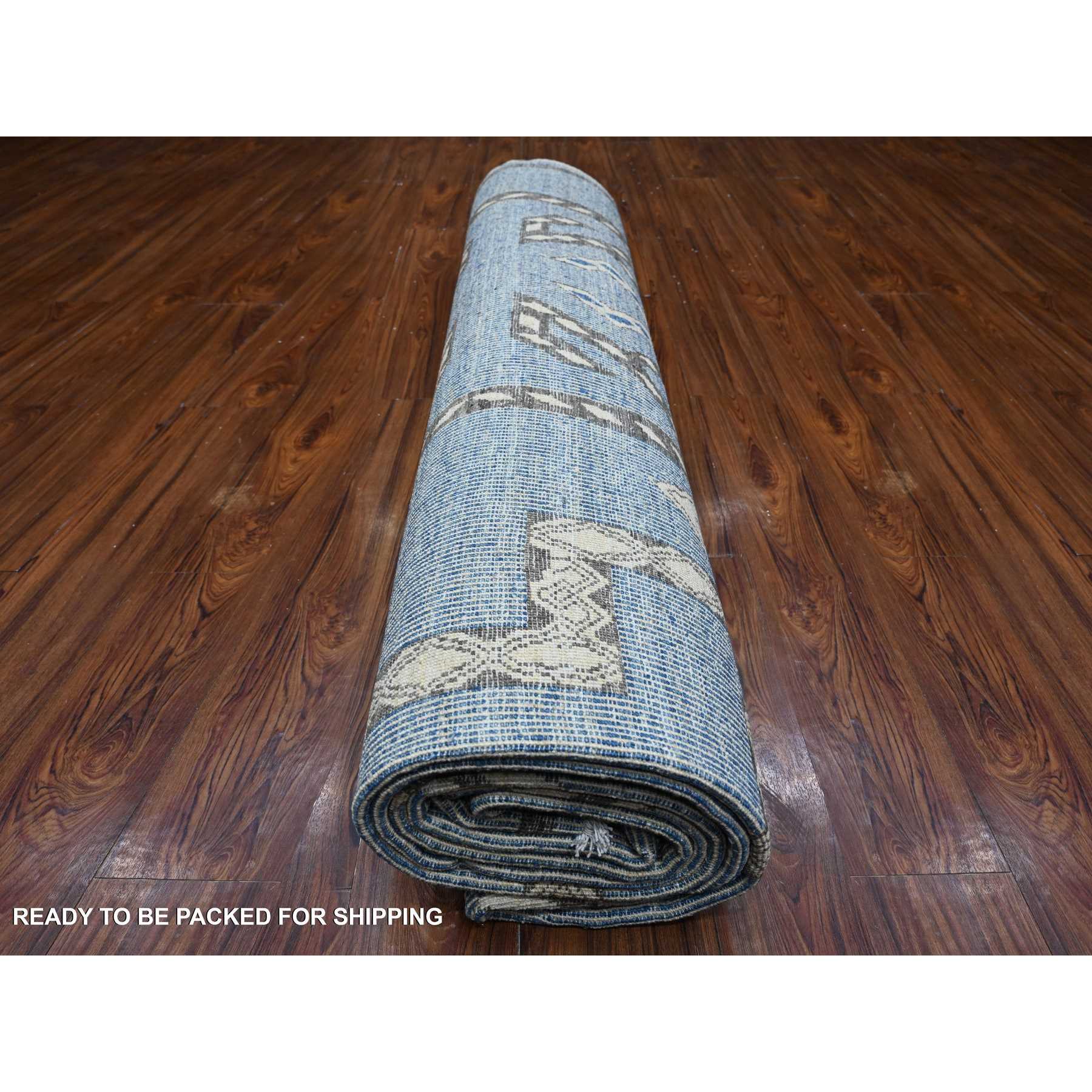 Oushak-And-Peshawar-Hand-Knotted-Rug-443755