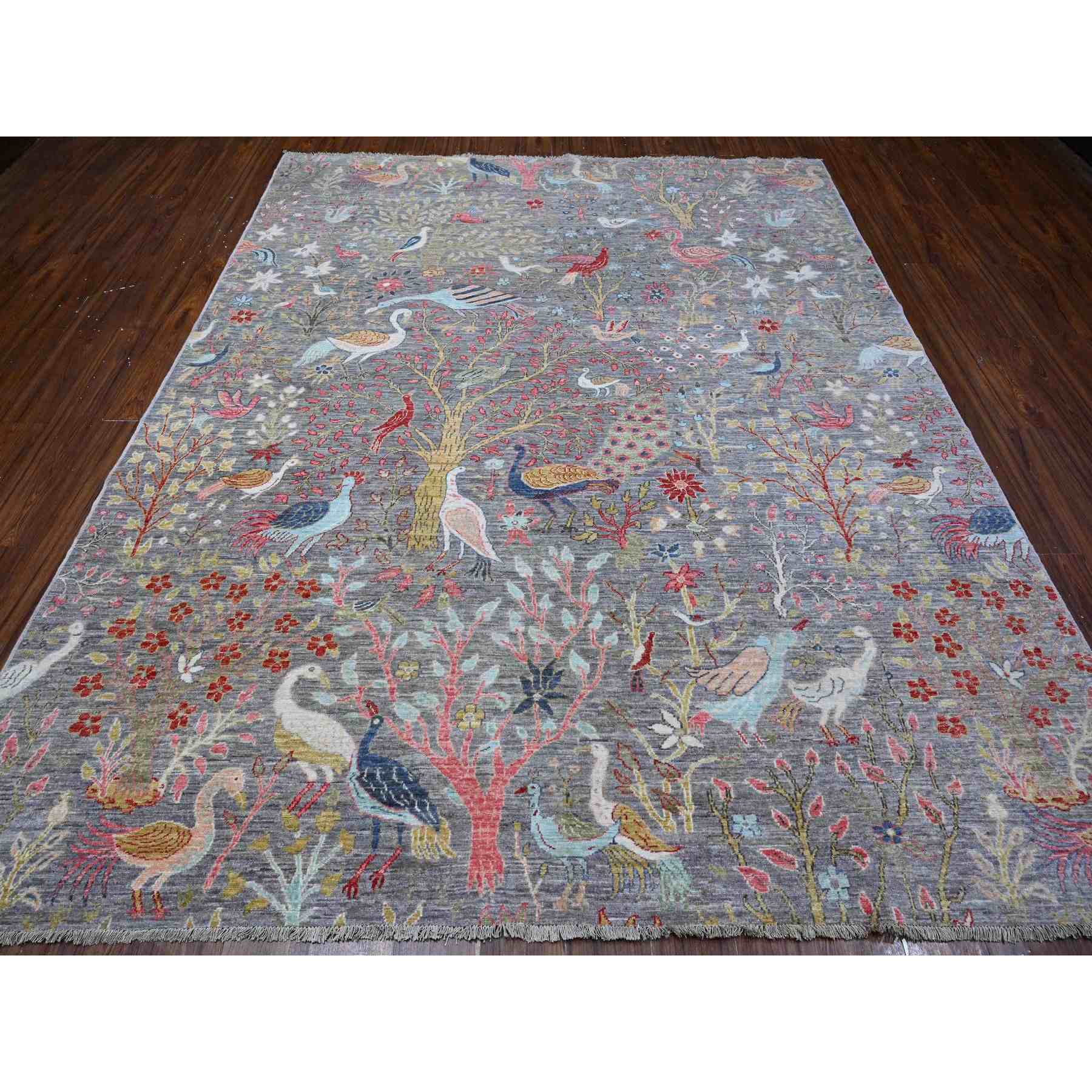 Oushak-And-Peshawar-Hand-Knotted-Rug-443765