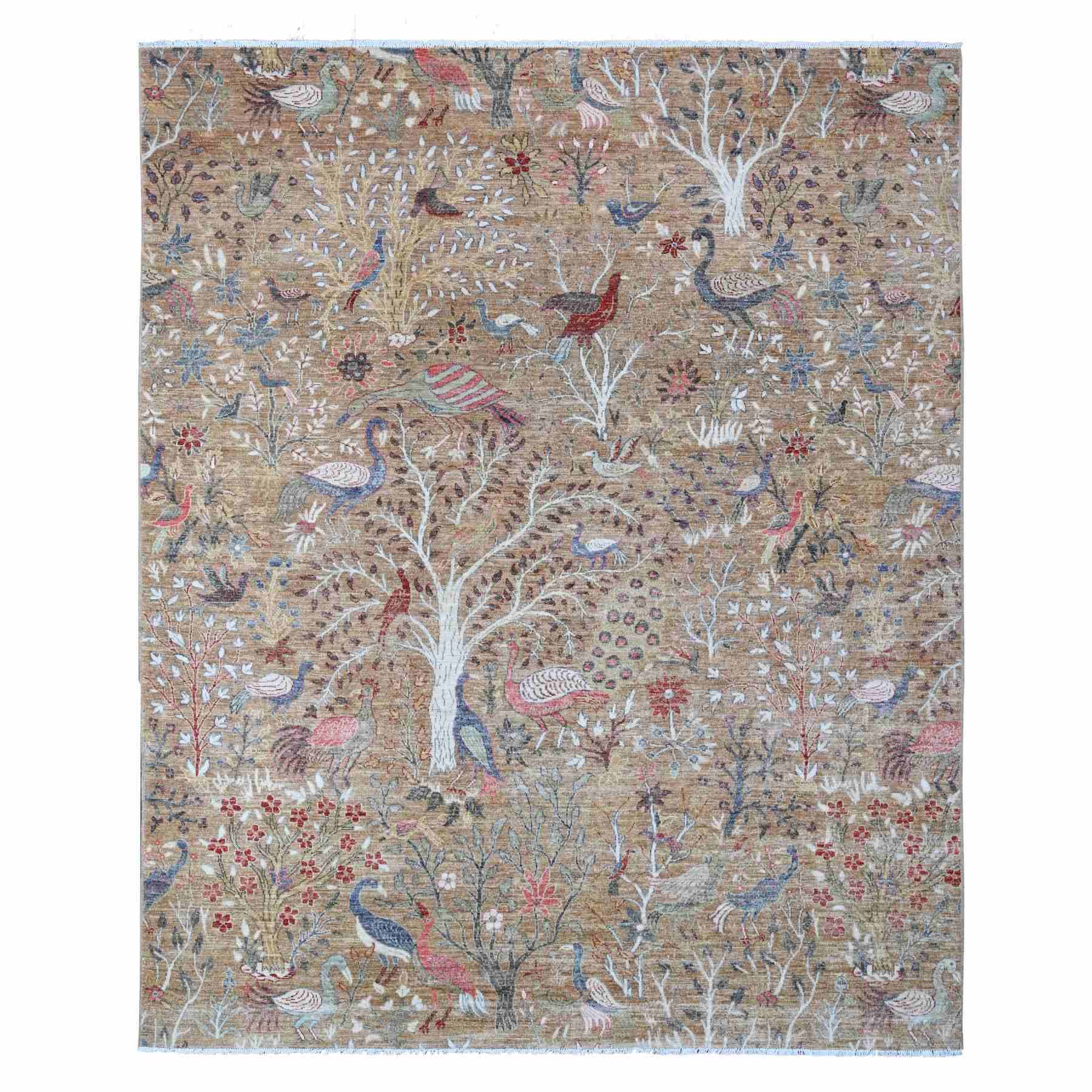 Oushak-And-Peshawar-Hand-Knotted-Rug-443770