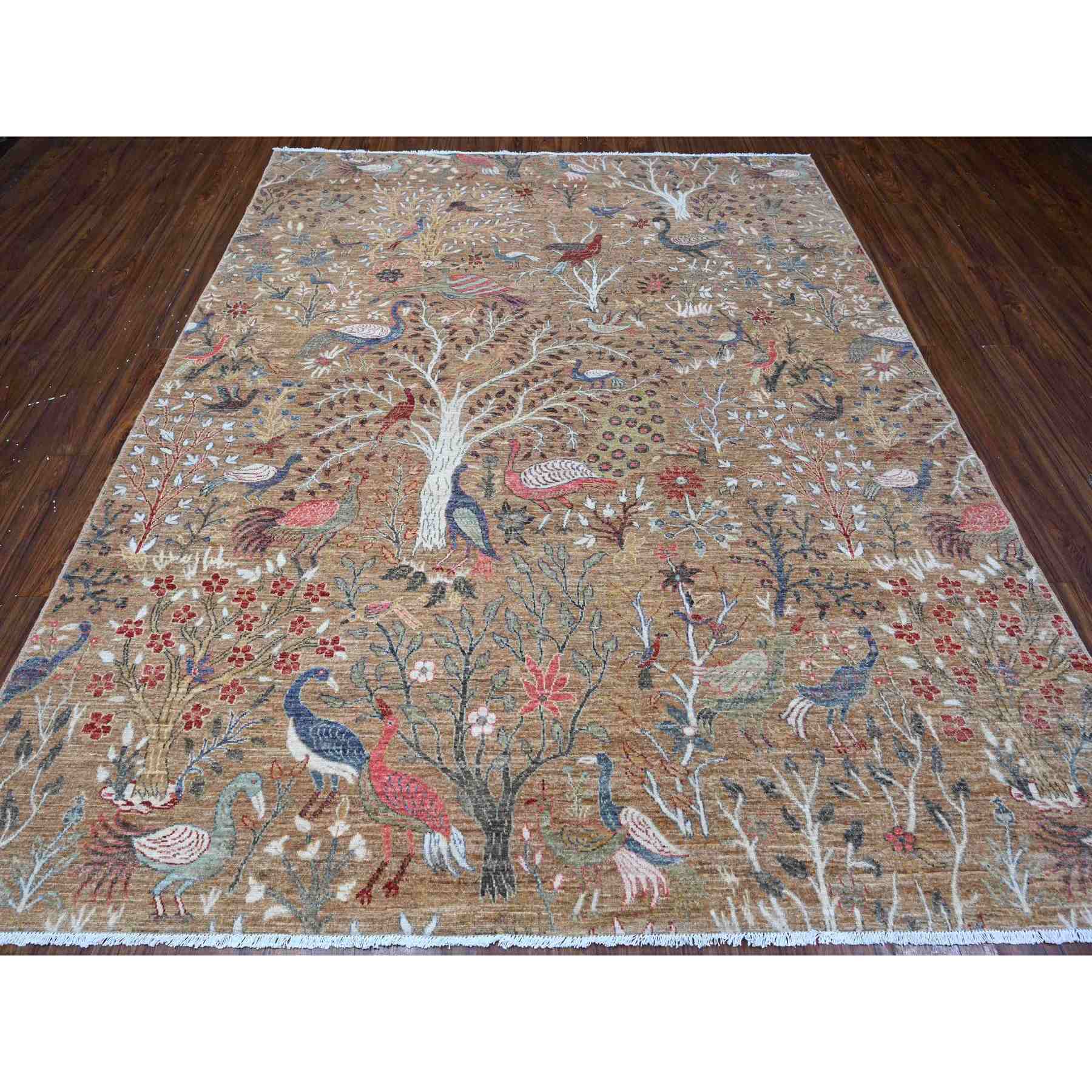 Oushak-And-Peshawar-Hand-Knotted-Rug-443770