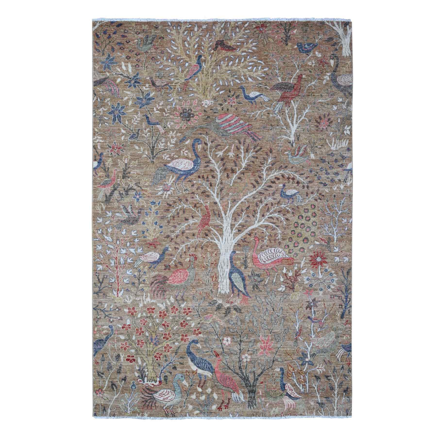 Oushak-And-Peshawar-Hand-Knotted-Rug-443815