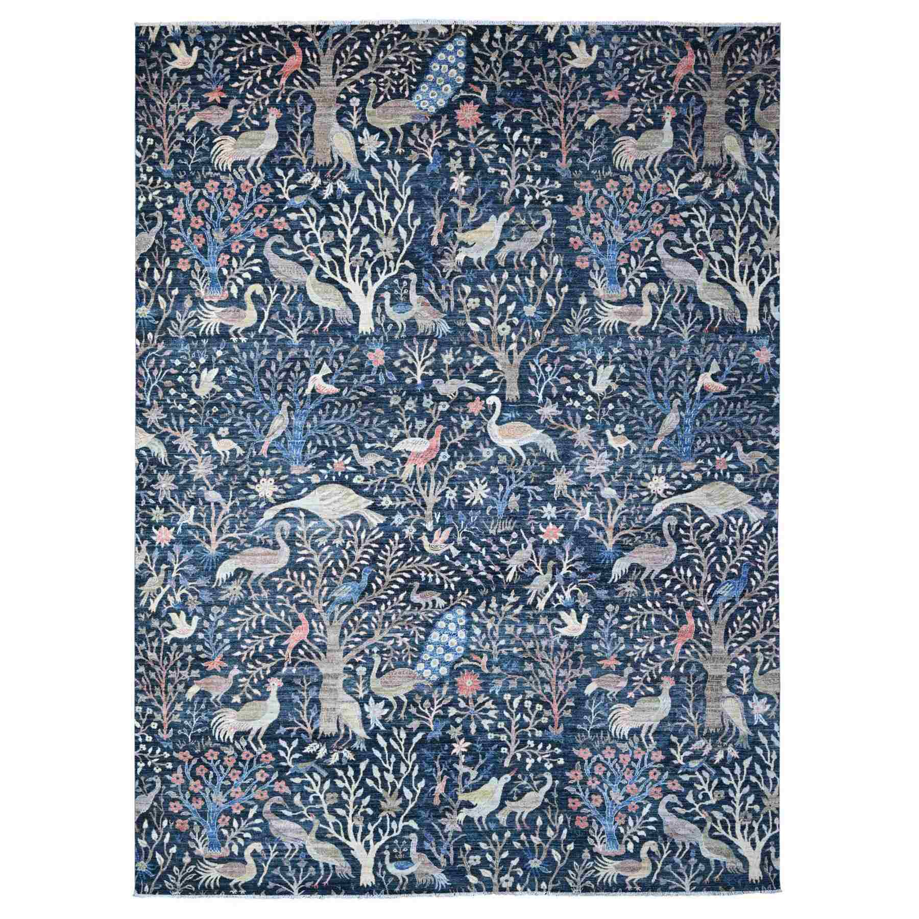 Oushak-And-Peshawar-Hand-Knotted-Rug-443835