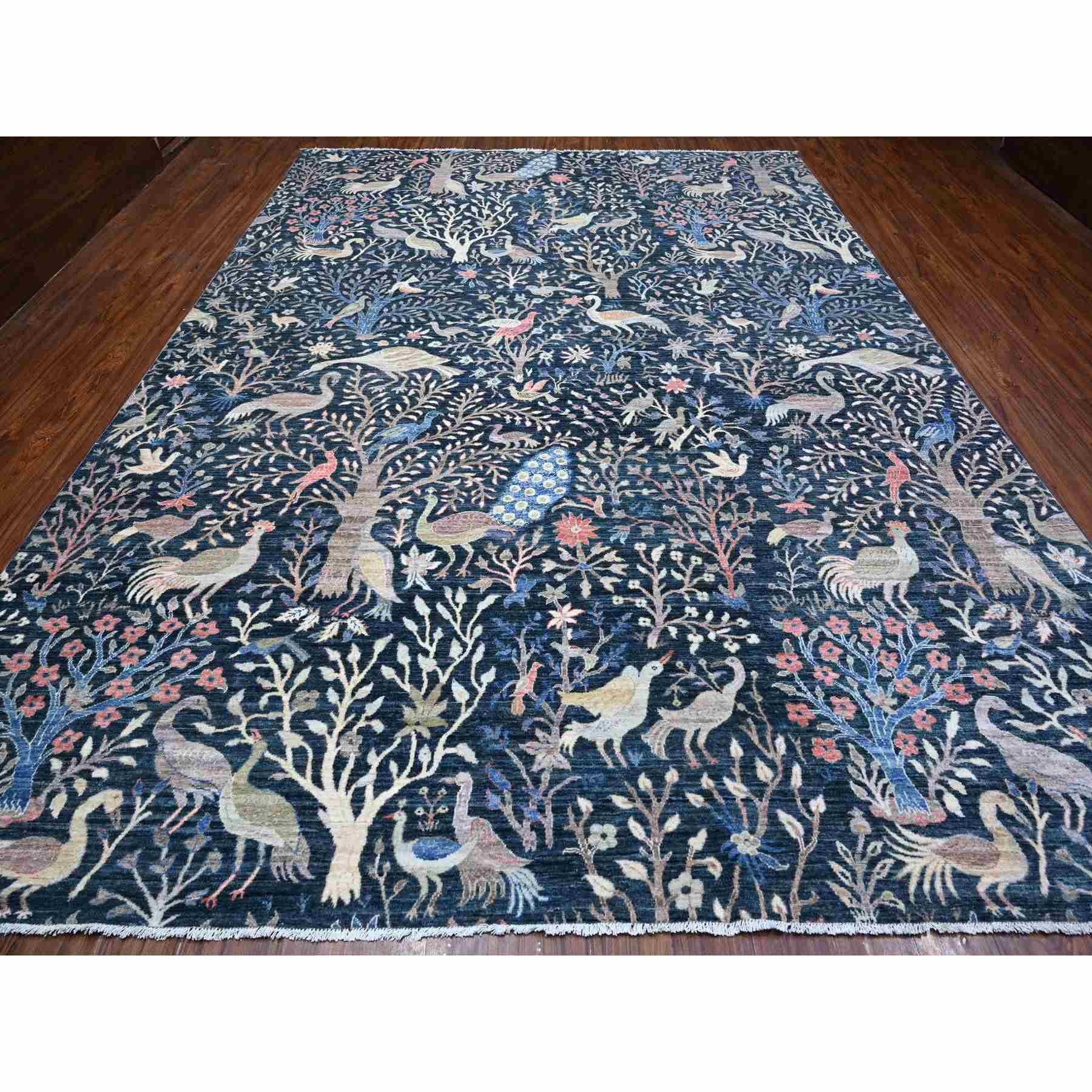 Oushak-And-Peshawar-Hand-Knotted-Rug-443835