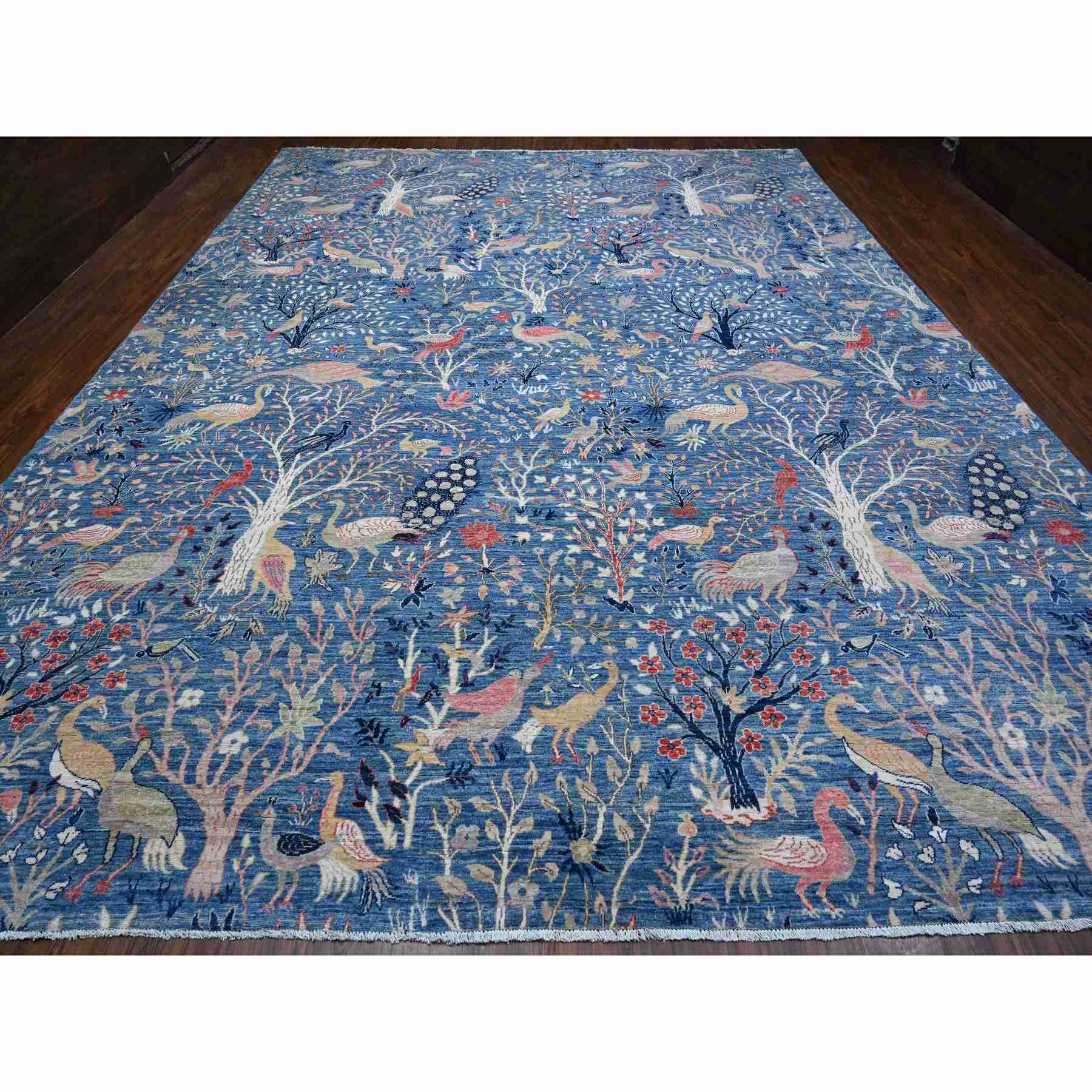 Oushak-And-Peshawar-Hand-Knotted-Rug-443840