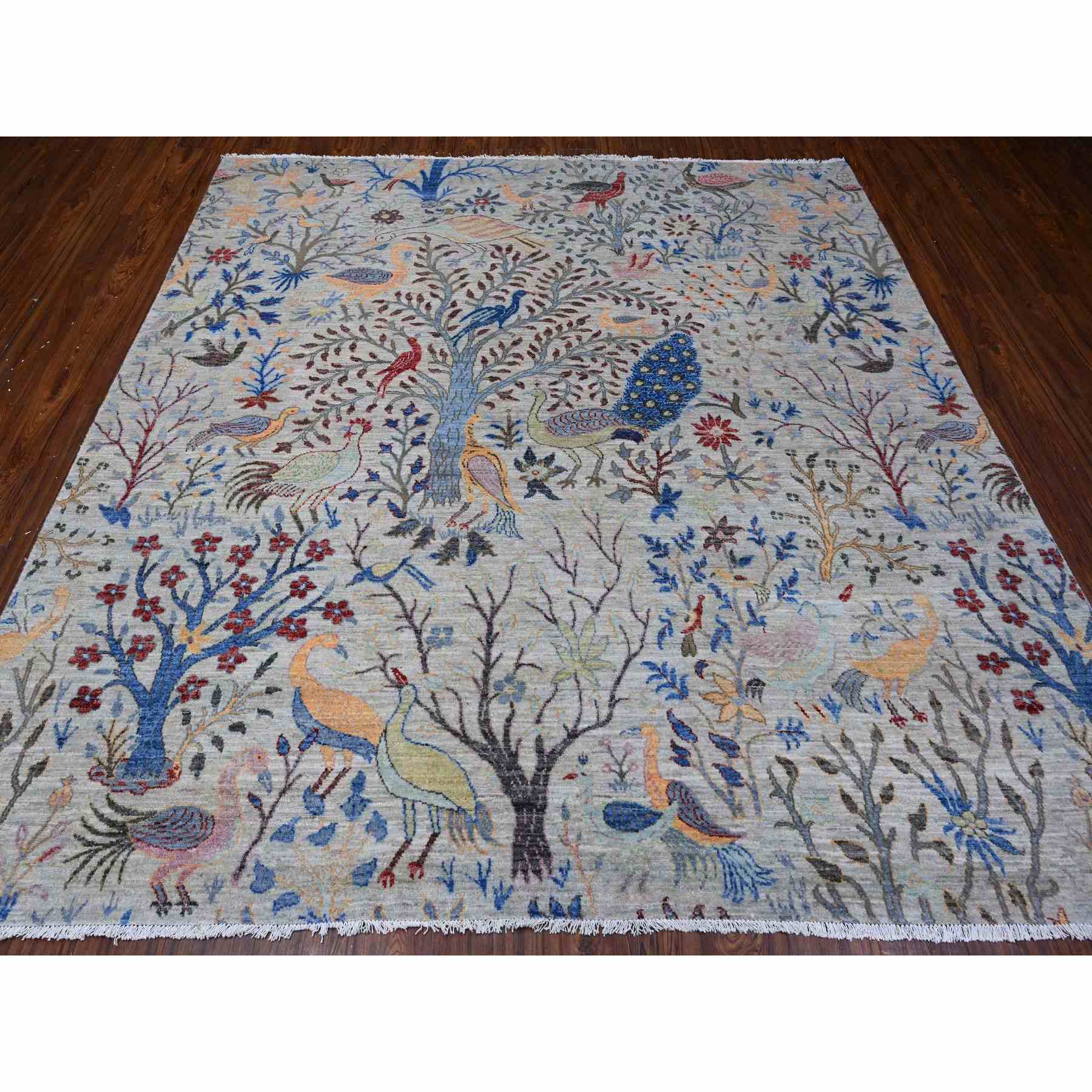 Oushak-And-Peshawar-Hand-Knotted-Rug-443845