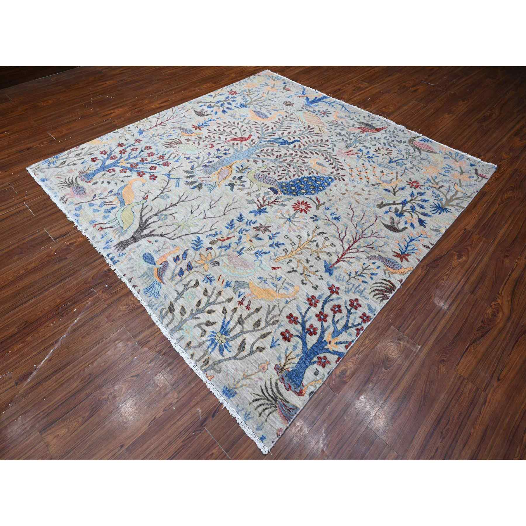 Oushak-And-Peshawar-Hand-Knotted-Rug-443845