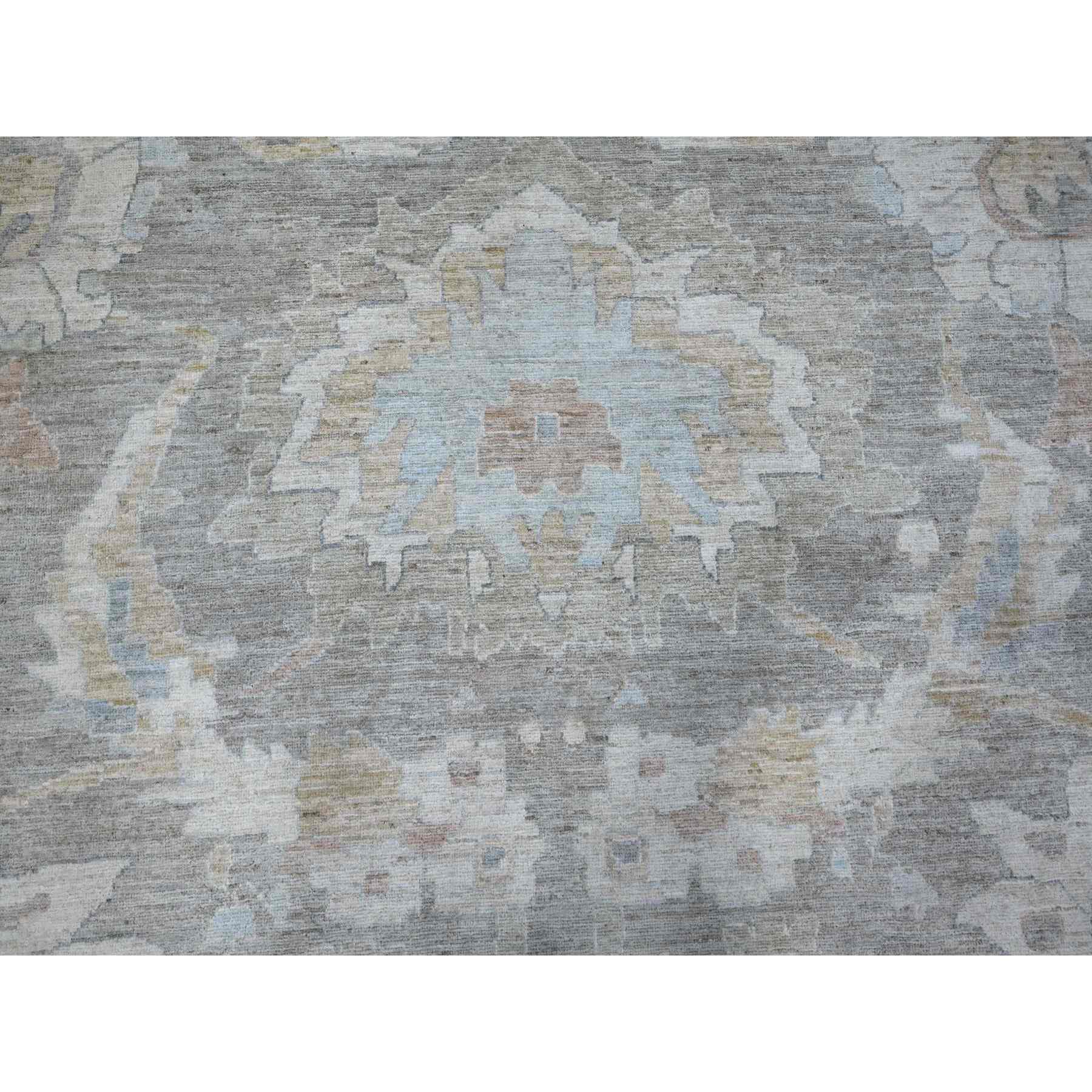 Oushak-And-Peshawar-Hand-Knotted-Rug-443925
