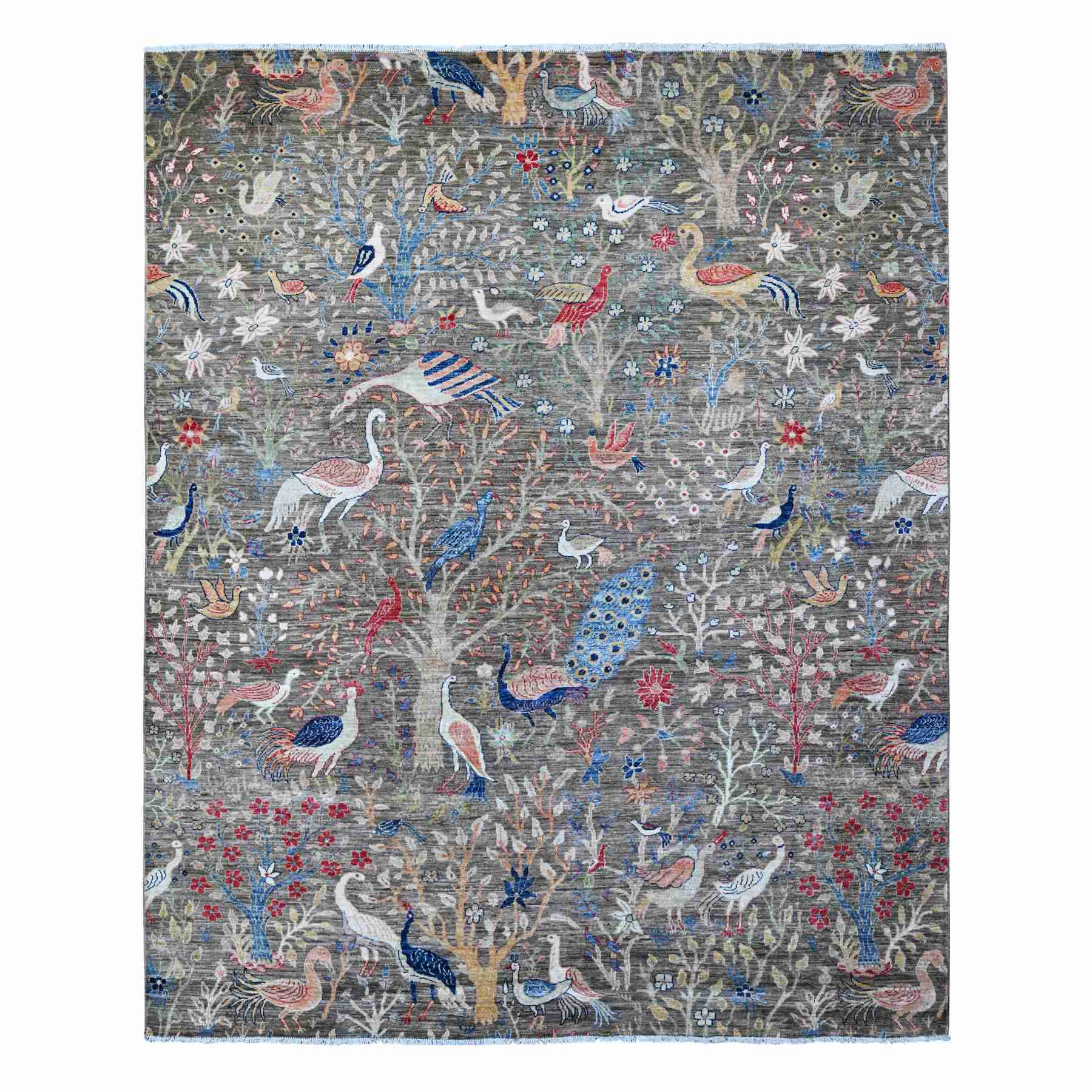 Oushak-And-Peshawar-Hand-Knotted-Rug-443950