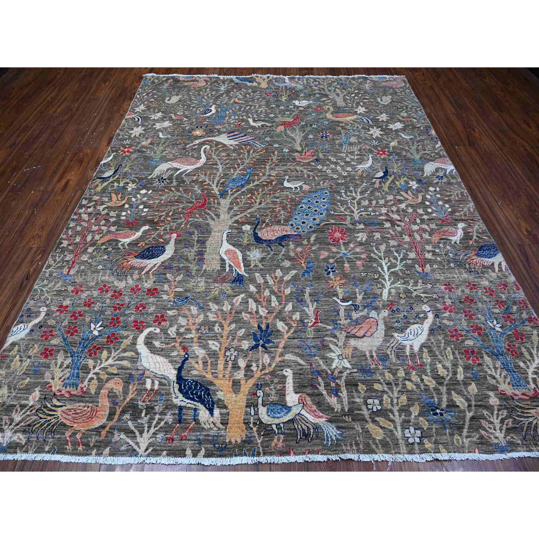 Oushak-And-Peshawar-Hand-Knotted-Rug-443950