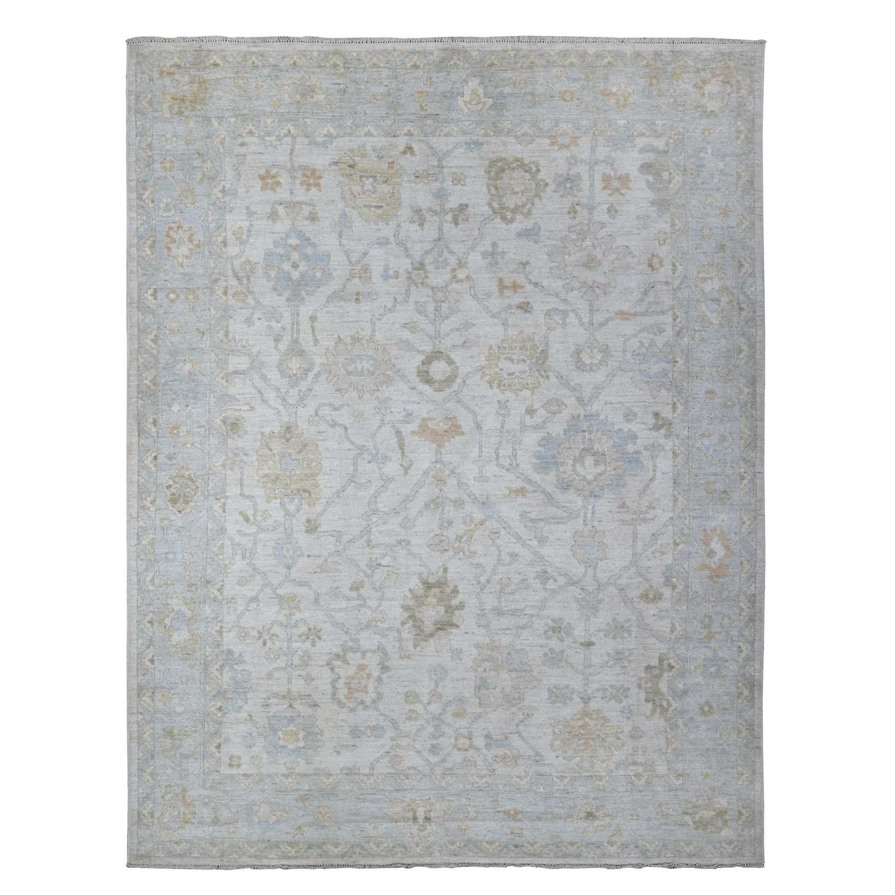 Oushak-And-Peshawar-Hand-Knotted-Rug-444045