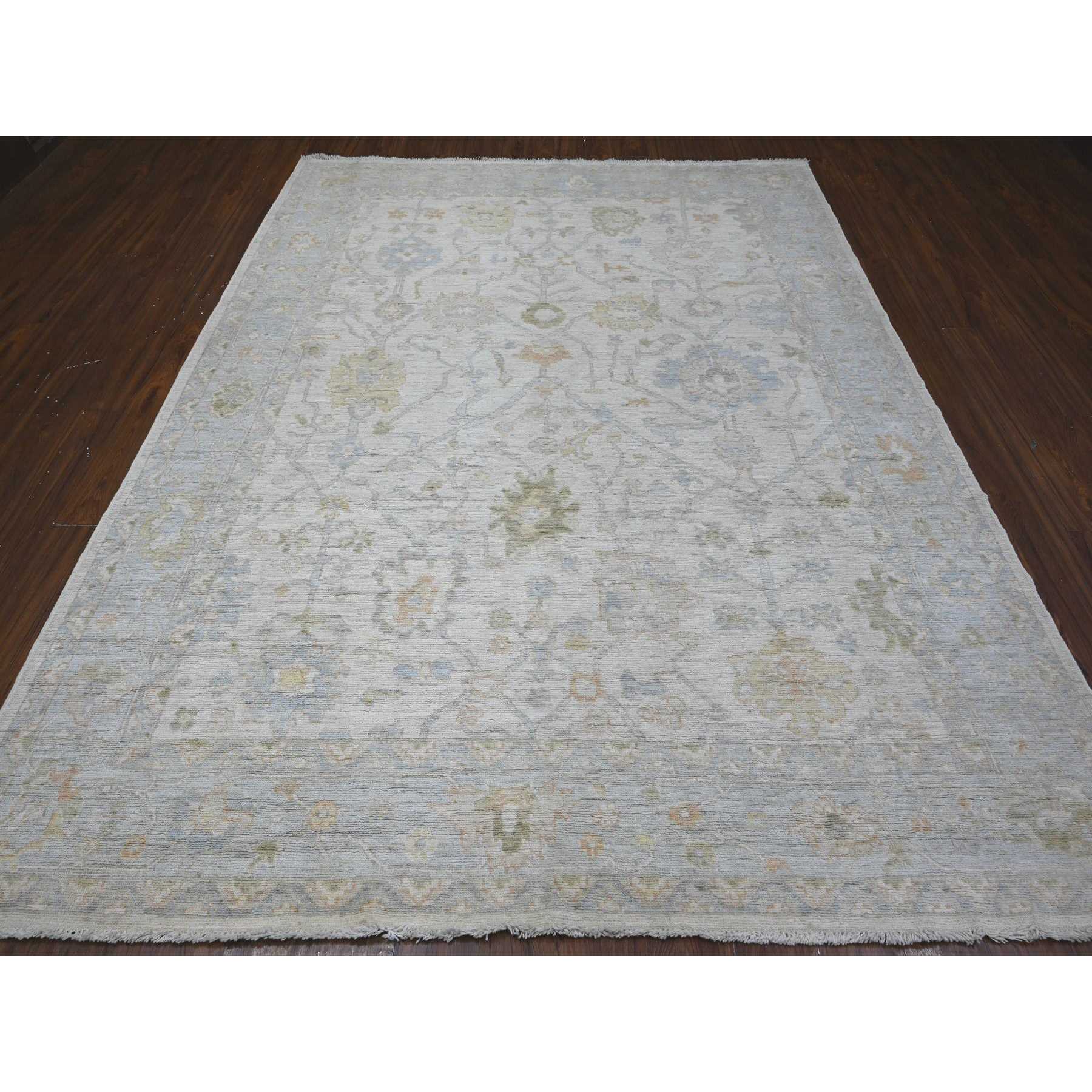 Oushak-And-Peshawar-Hand-Knotted-Rug-444045