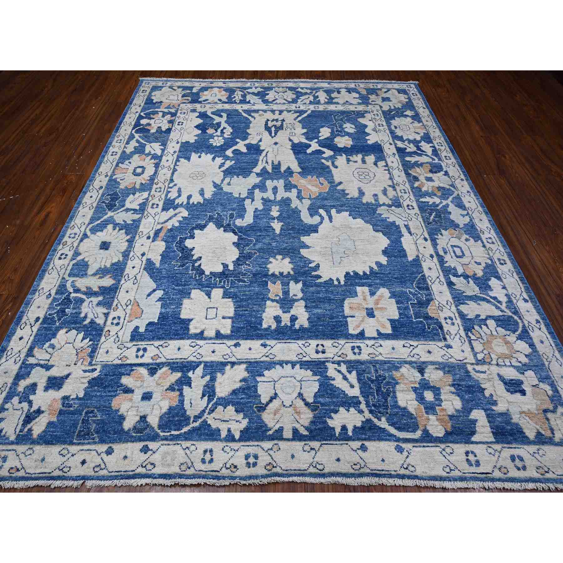 Oushak-And-Peshawar-Hand-Knotted-Rug-444050