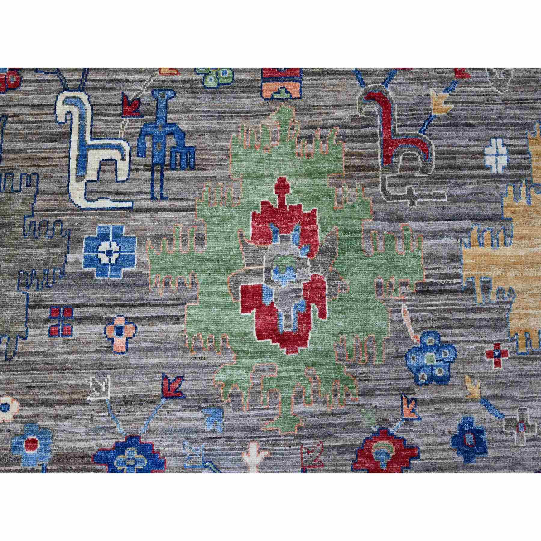 Oushak-And-Peshawar-Hand-Knotted-Rug-444065