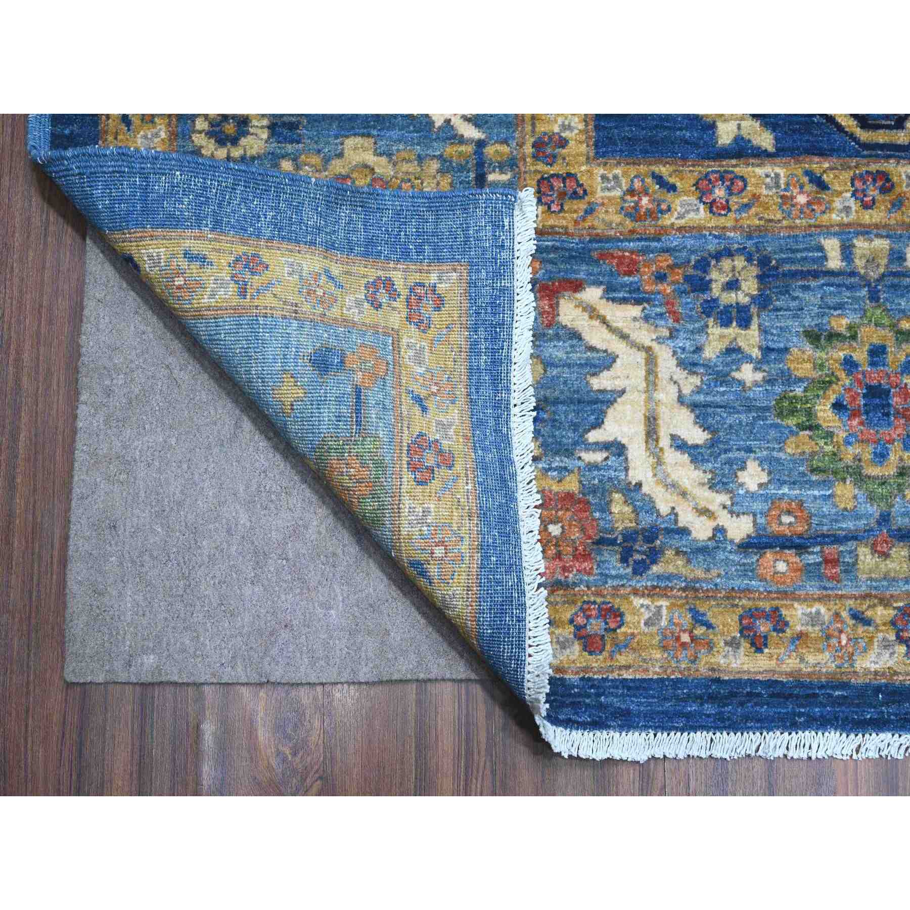 Oushak-And-Peshawar-Hand-Knotted-Rug-444070