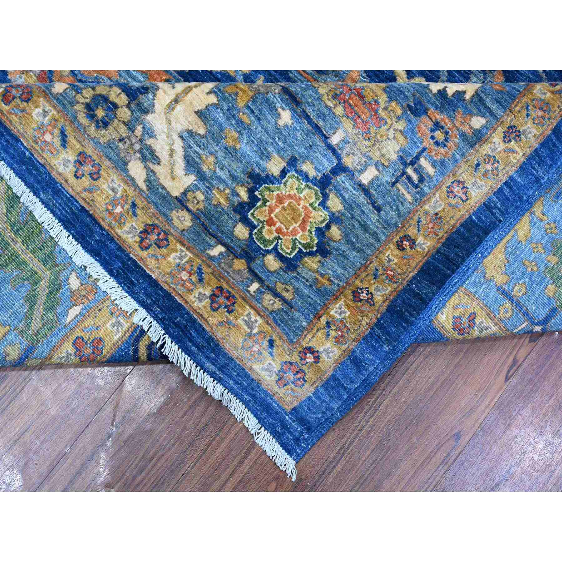 Oushak-And-Peshawar-Hand-Knotted-Rug-444070