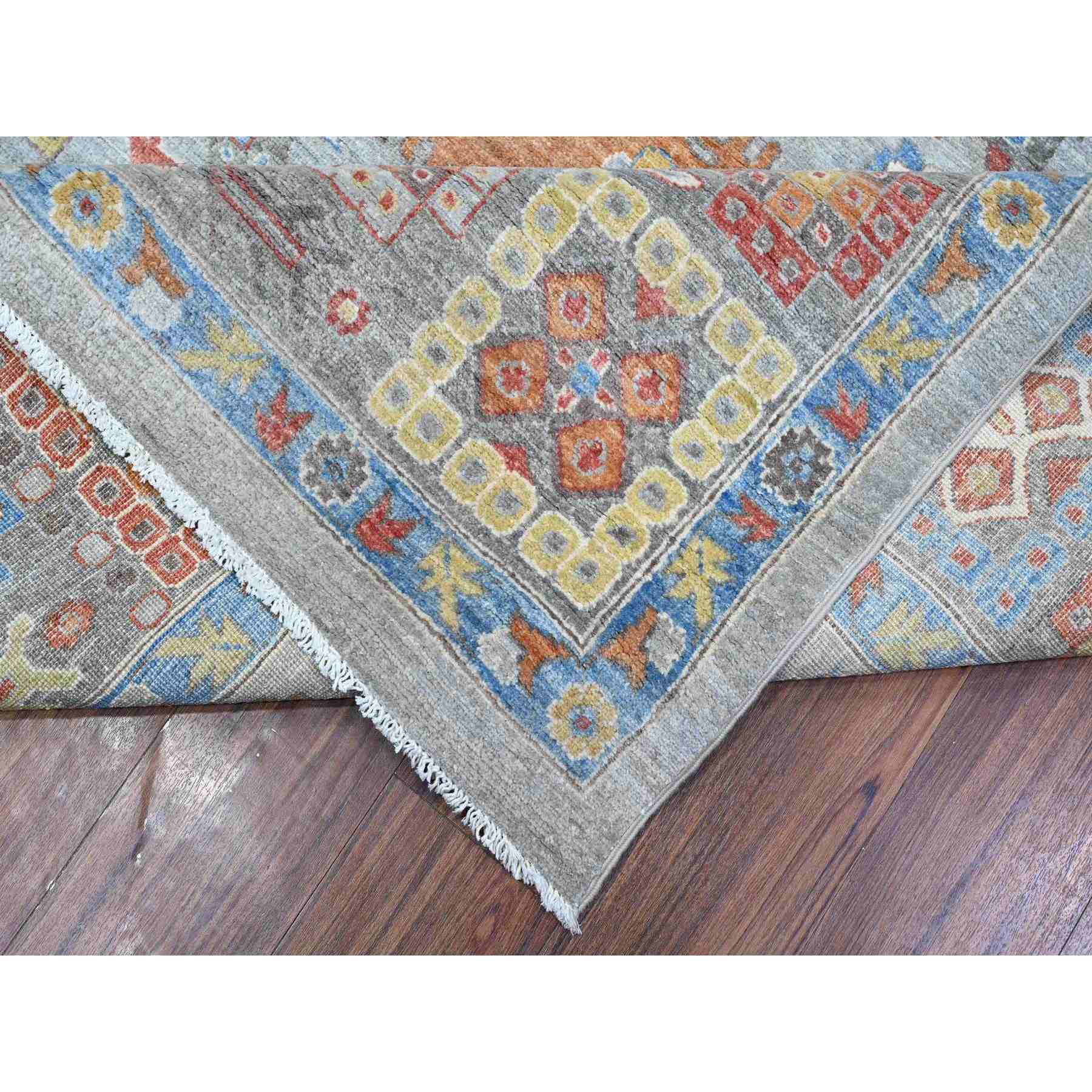 Oushak-And-Peshawar-Hand-Knotted-Rug-444075