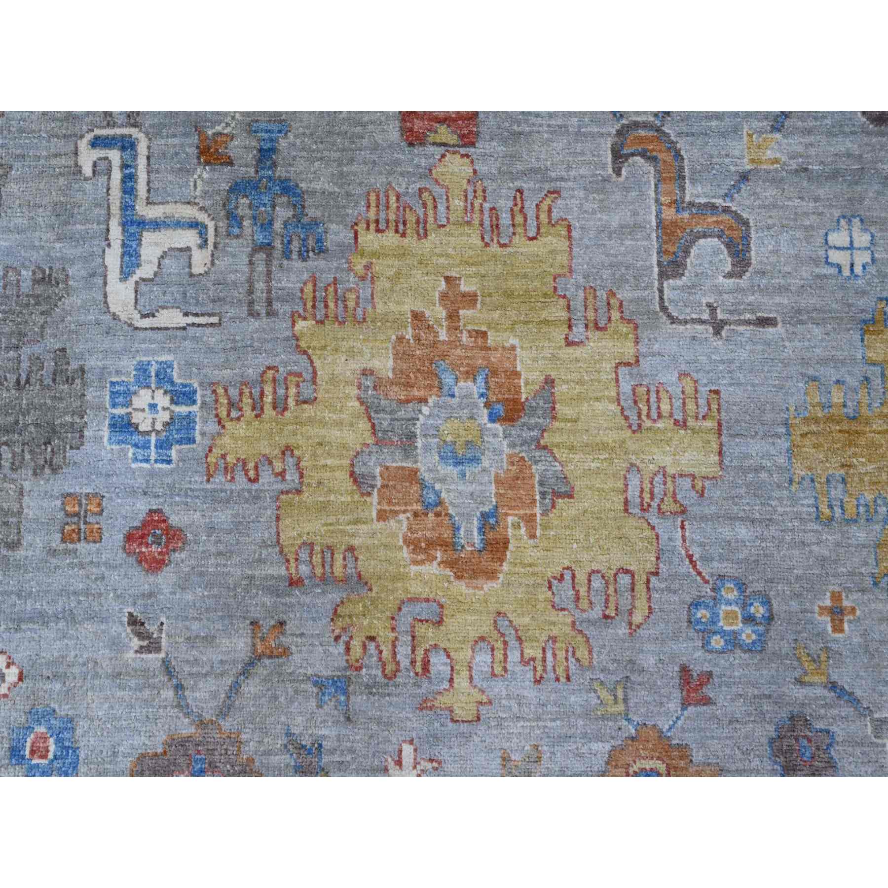 Oushak-And-Peshawar-Hand-Knotted-Rug-444075