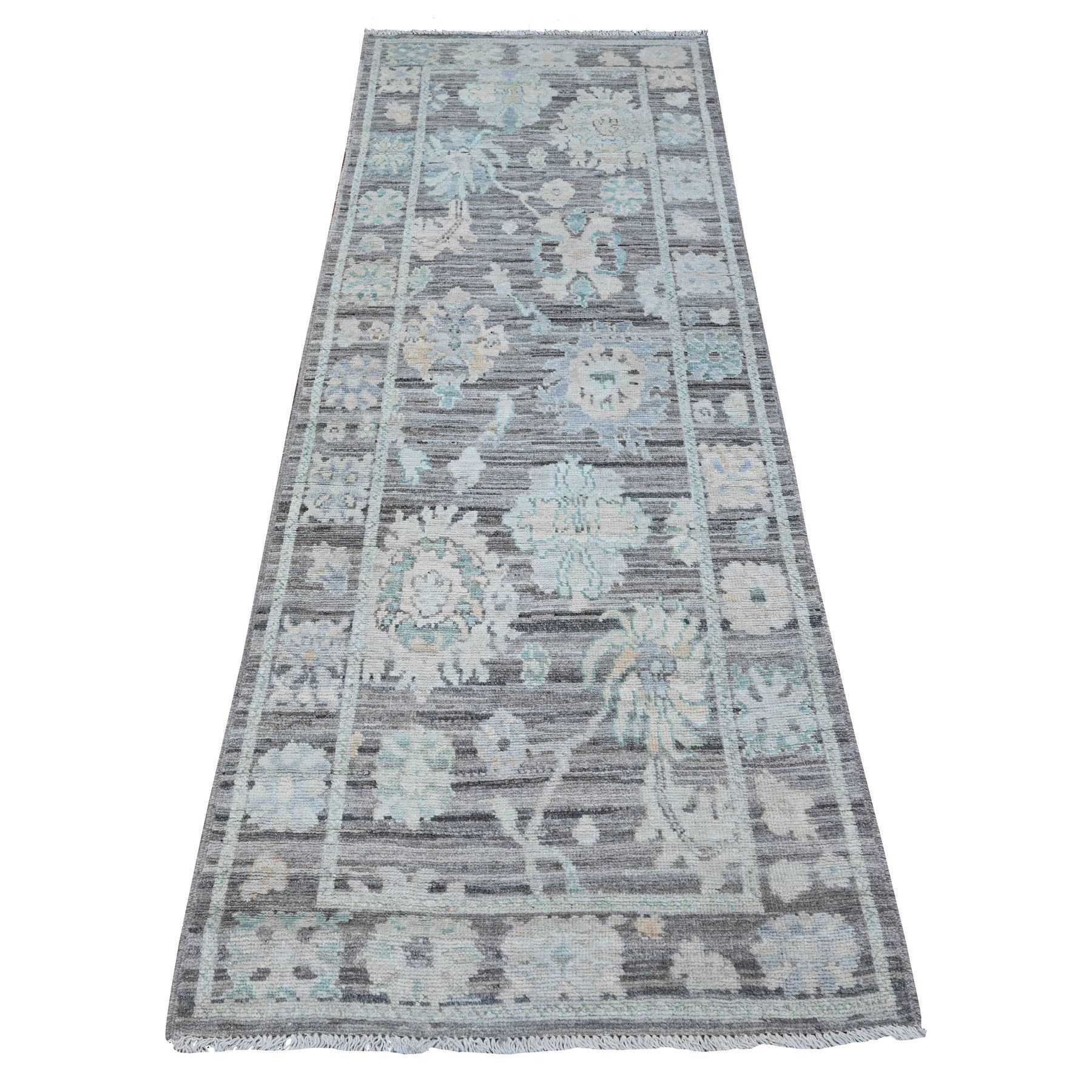 Oushak-And-Peshawar-Hand-Knotted-Rug-444115