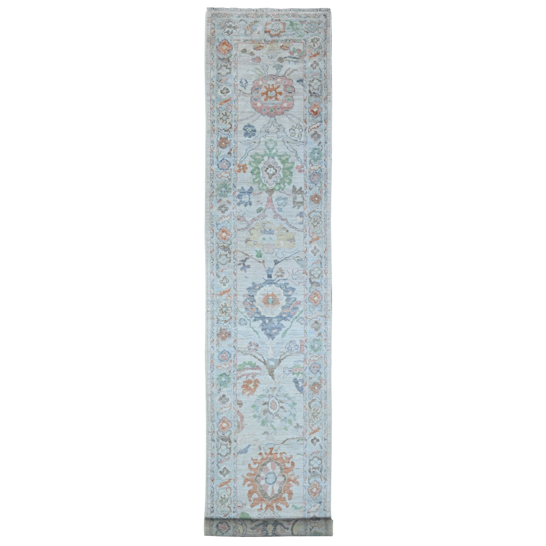 Oushak-And-Peshawar-Hand-Knotted-Rug-444120