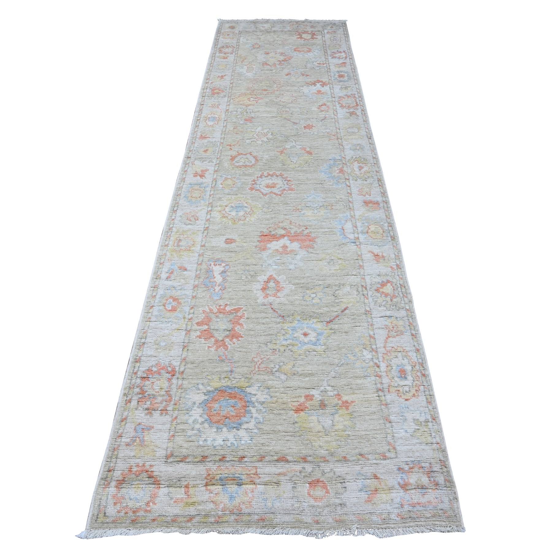 Oushak-And-Peshawar-Hand-Knotted-Rug-444135