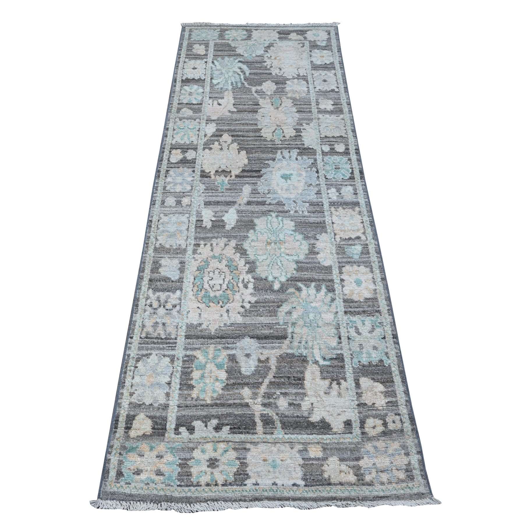 Oushak-And-Peshawar-Hand-Knotted-Rug-444160