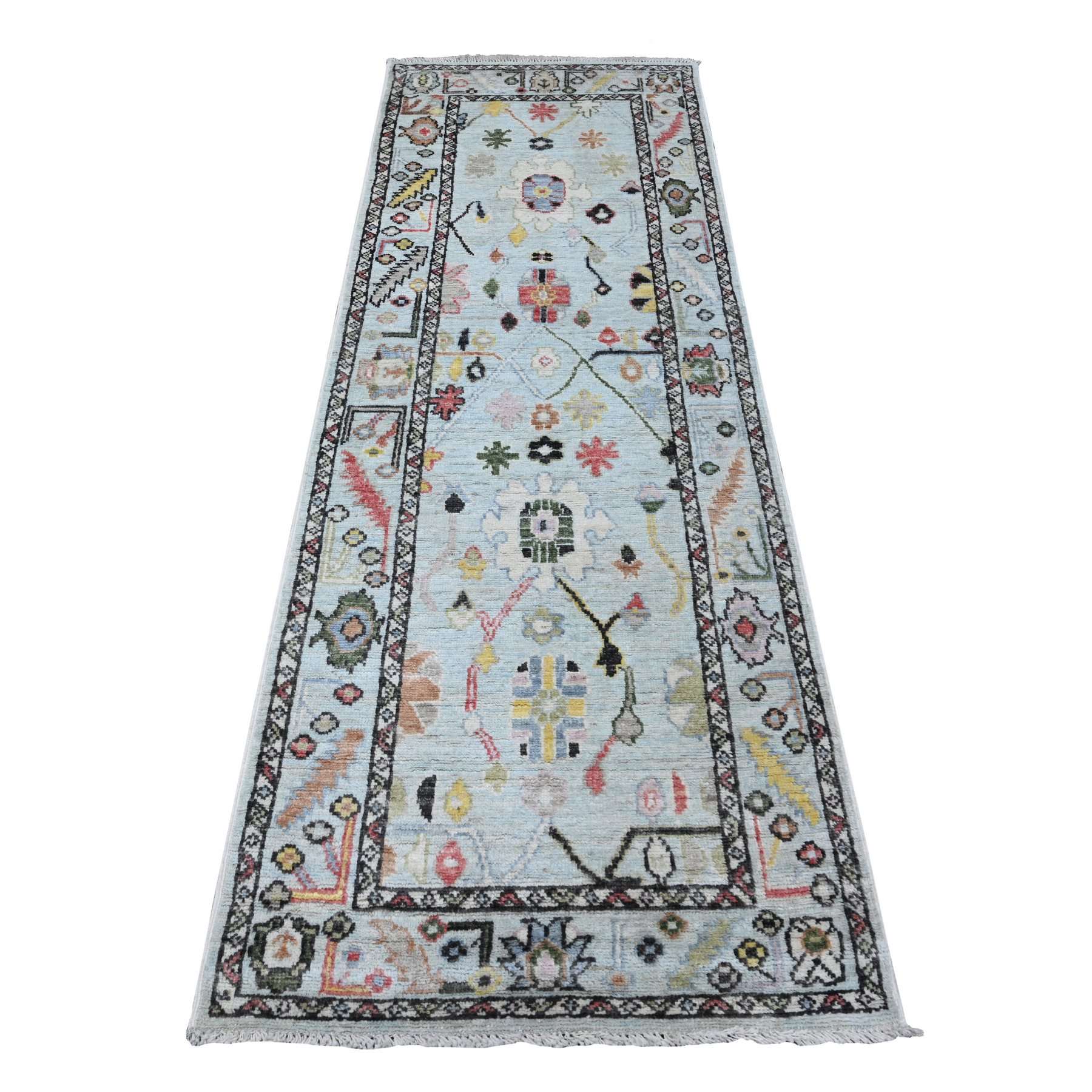 Oushak-And-Peshawar-Hand-Knotted-Rug-444165