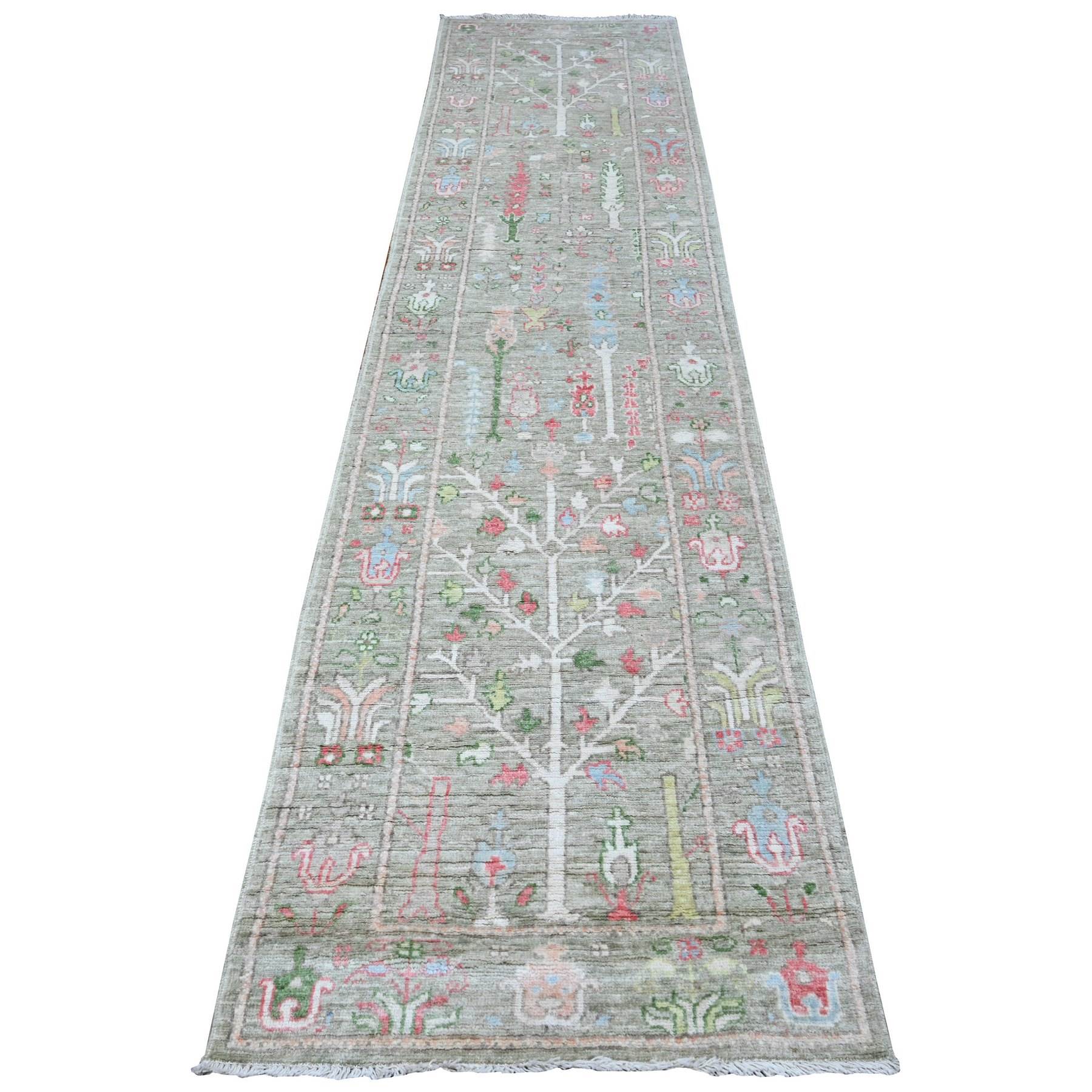 Oushak-And-Peshawar-Hand-Knotted-Rug-444175