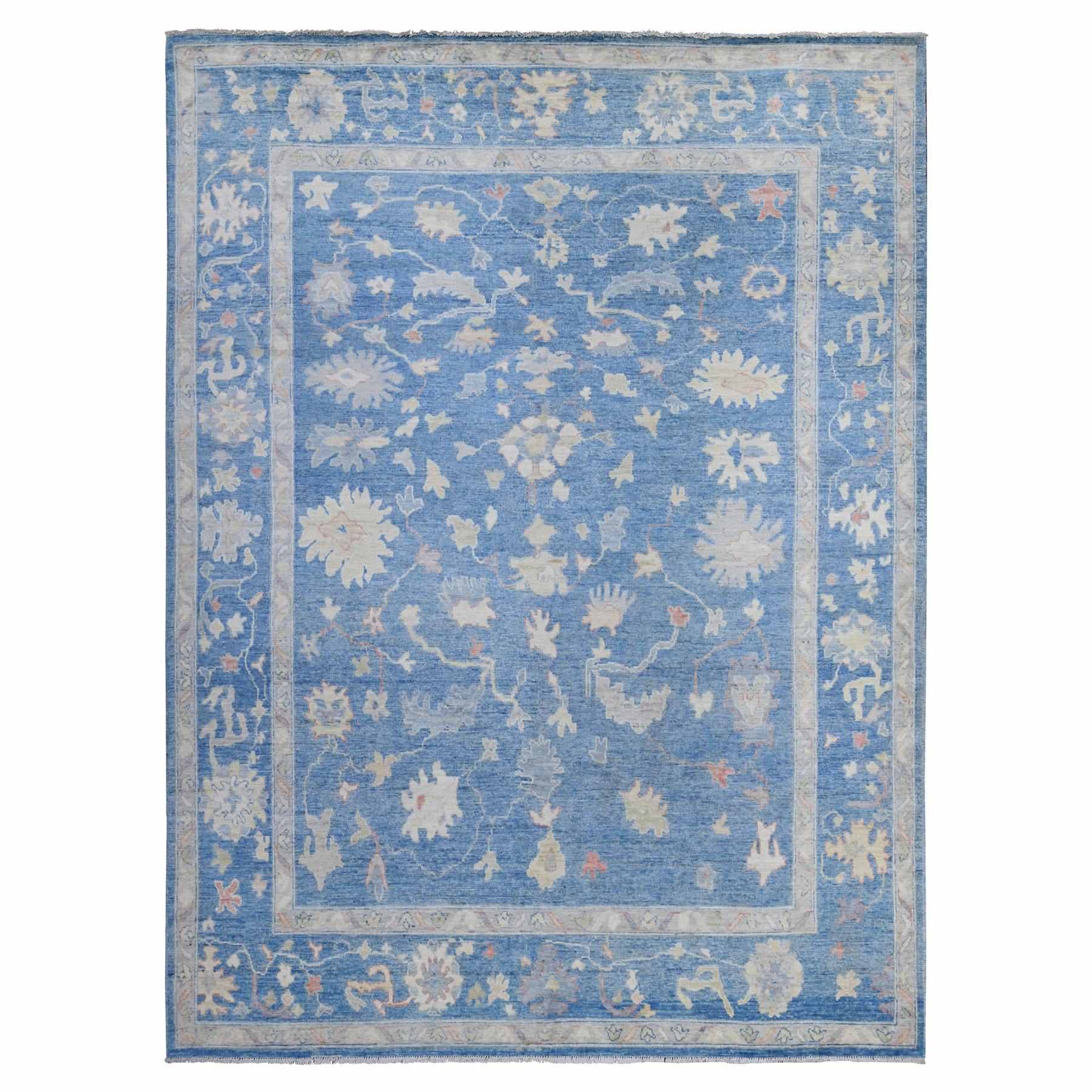 Oushak-And-Peshawar-Hand-Knotted-Rug-444180