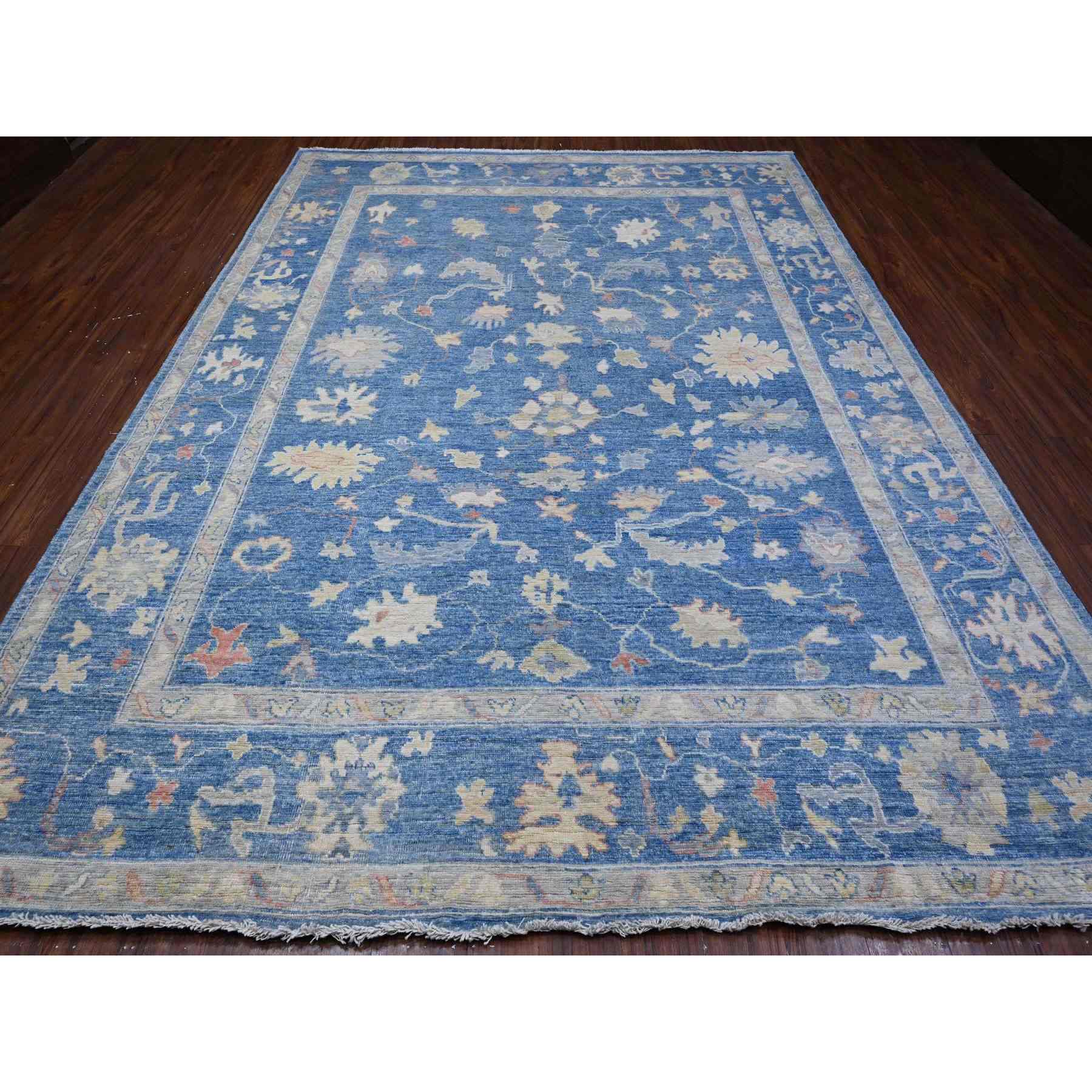 Oushak-And-Peshawar-Hand-Knotted-Rug-444180