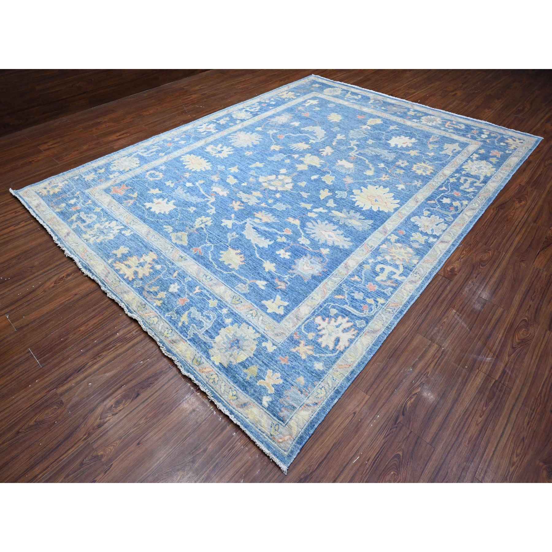 Oushak-And-Peshawar-Hand-Knotted-Rug-444180