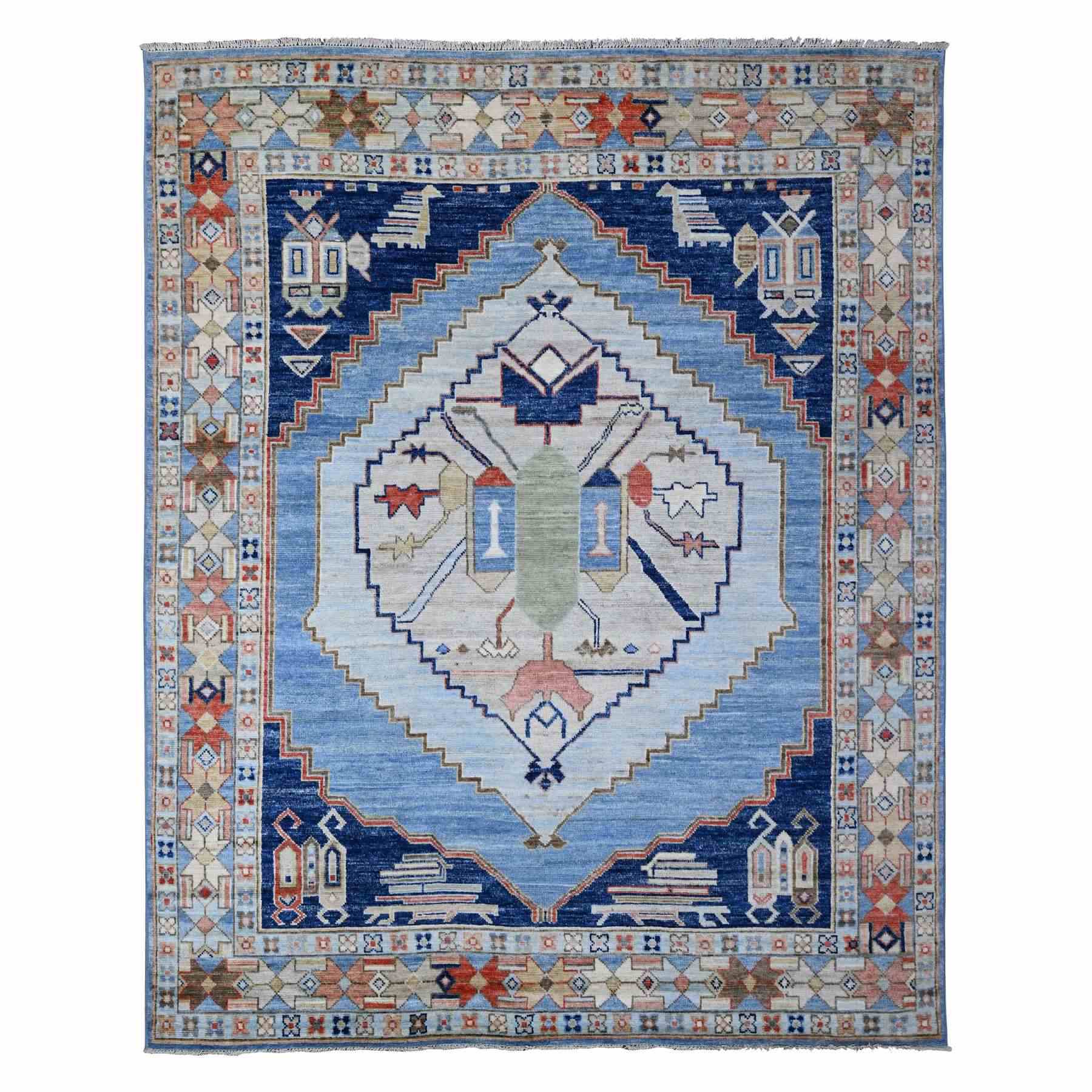 Oushak-And-Peshawar-Hand-Knotted-Rug-444210