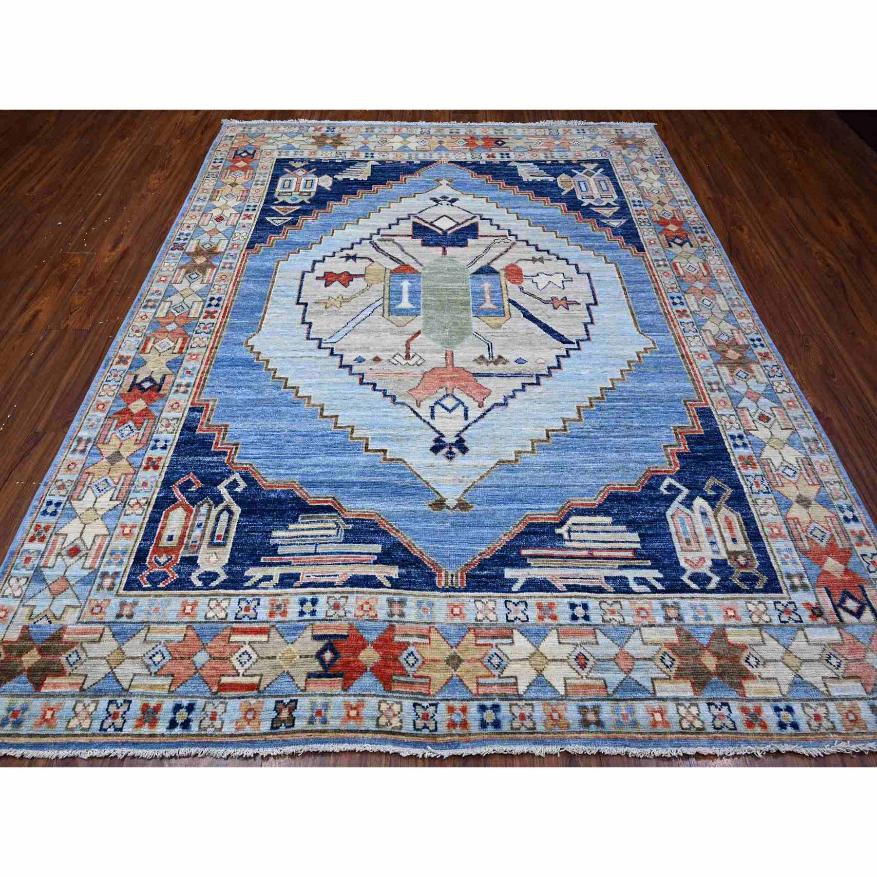 Oushak-And-Peshawar-Hand-Knotted-Rug-444210