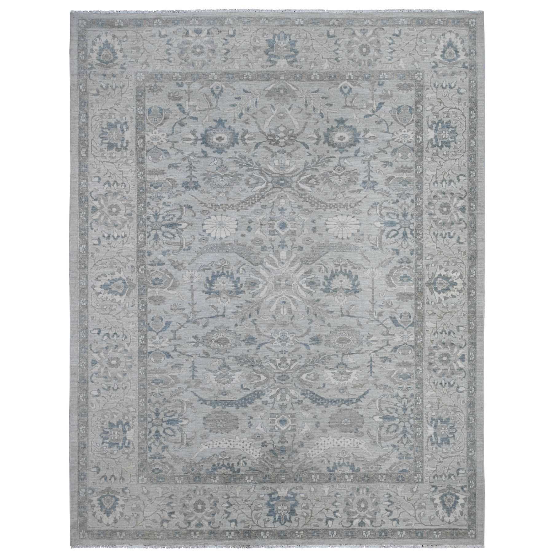 Oushak-And-Peshawar-Hand-Knotted-Rug-444225