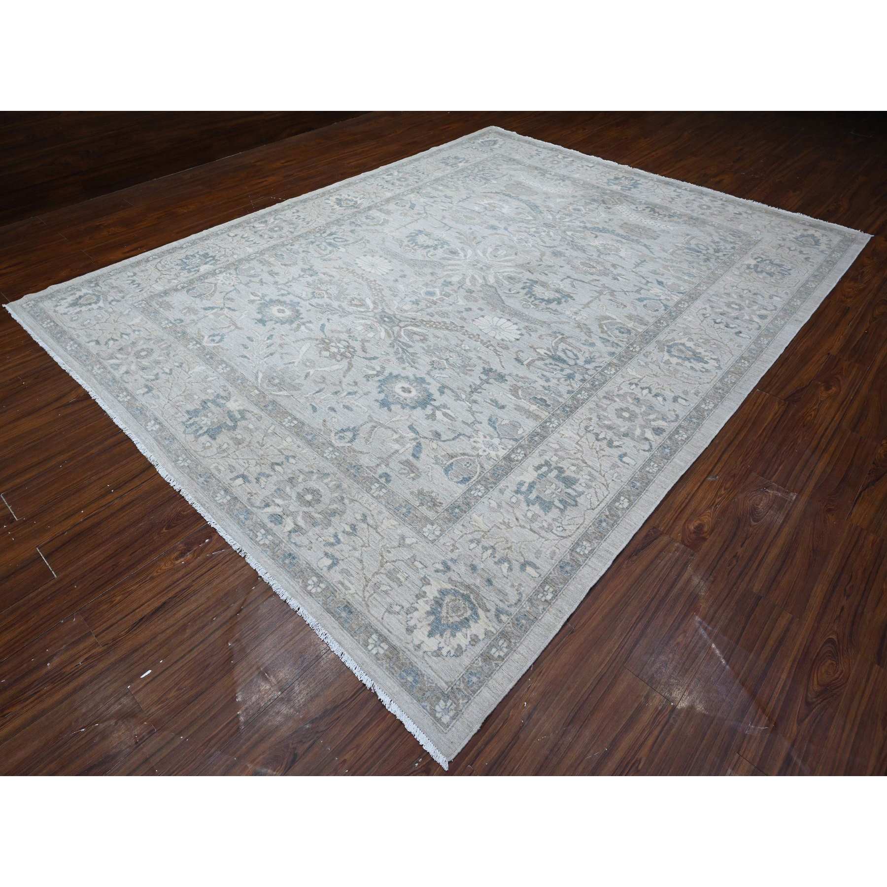 Oushak-And-Peshawar-Hand-Knotted-Rug-444225