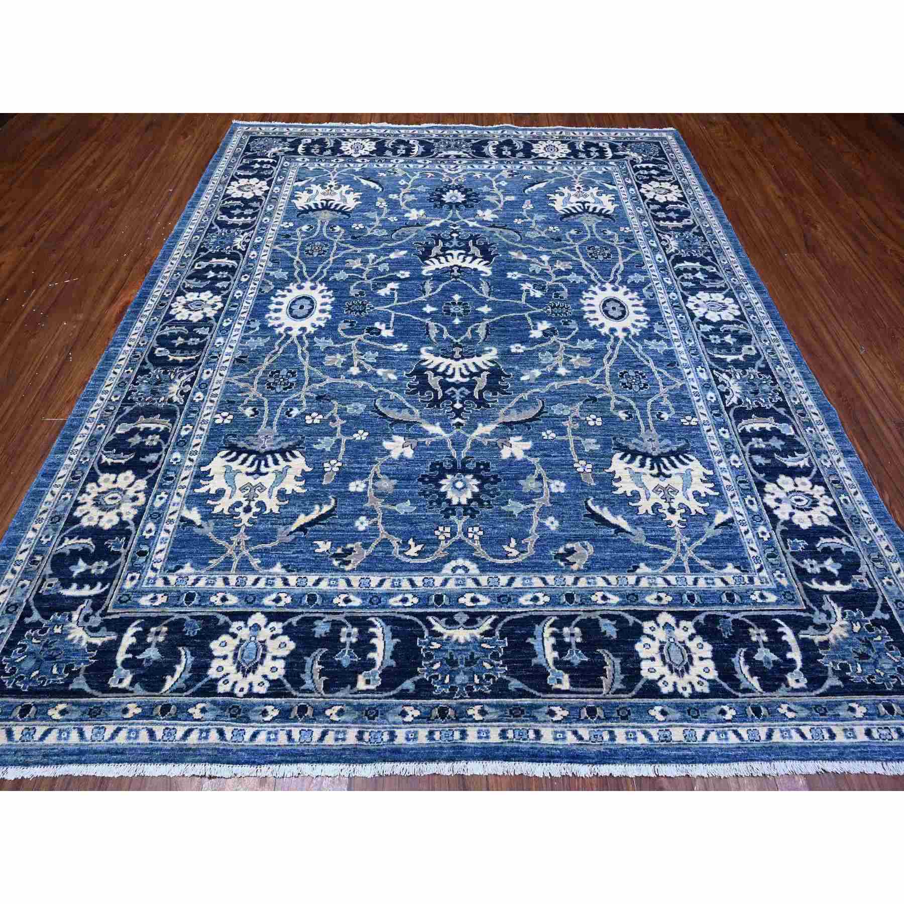 Oushak-And-Peshawar-Hand-Knotted-Rug-444230